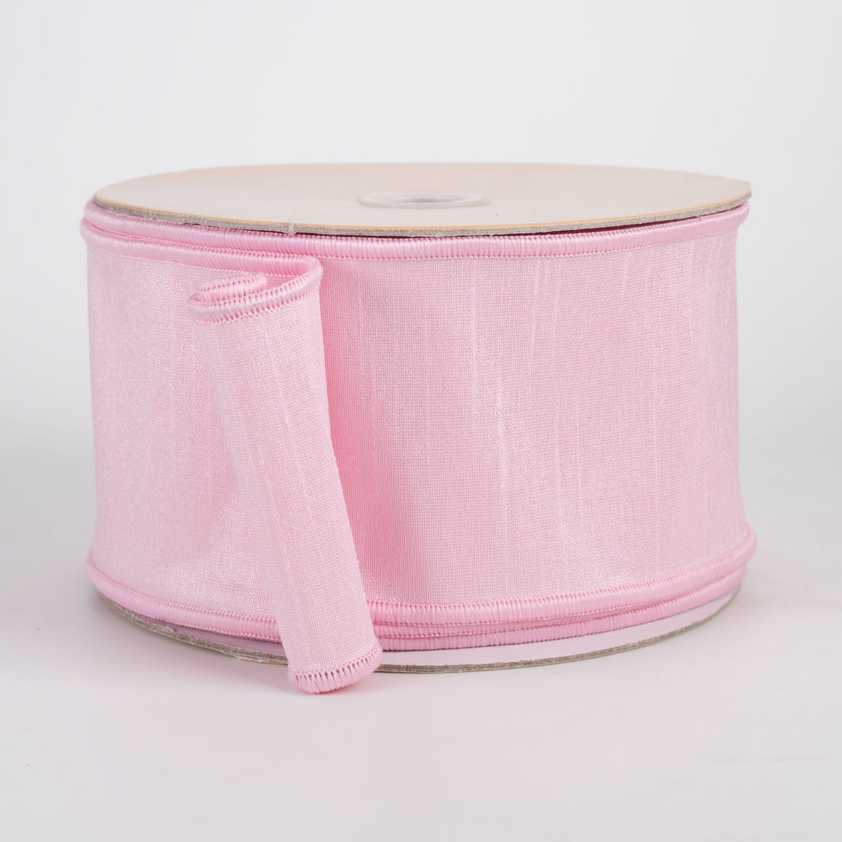 2.5" Double Sided Fused Dupioni Ribbon: Light Pink (10 Yards) Item Number: LX403415