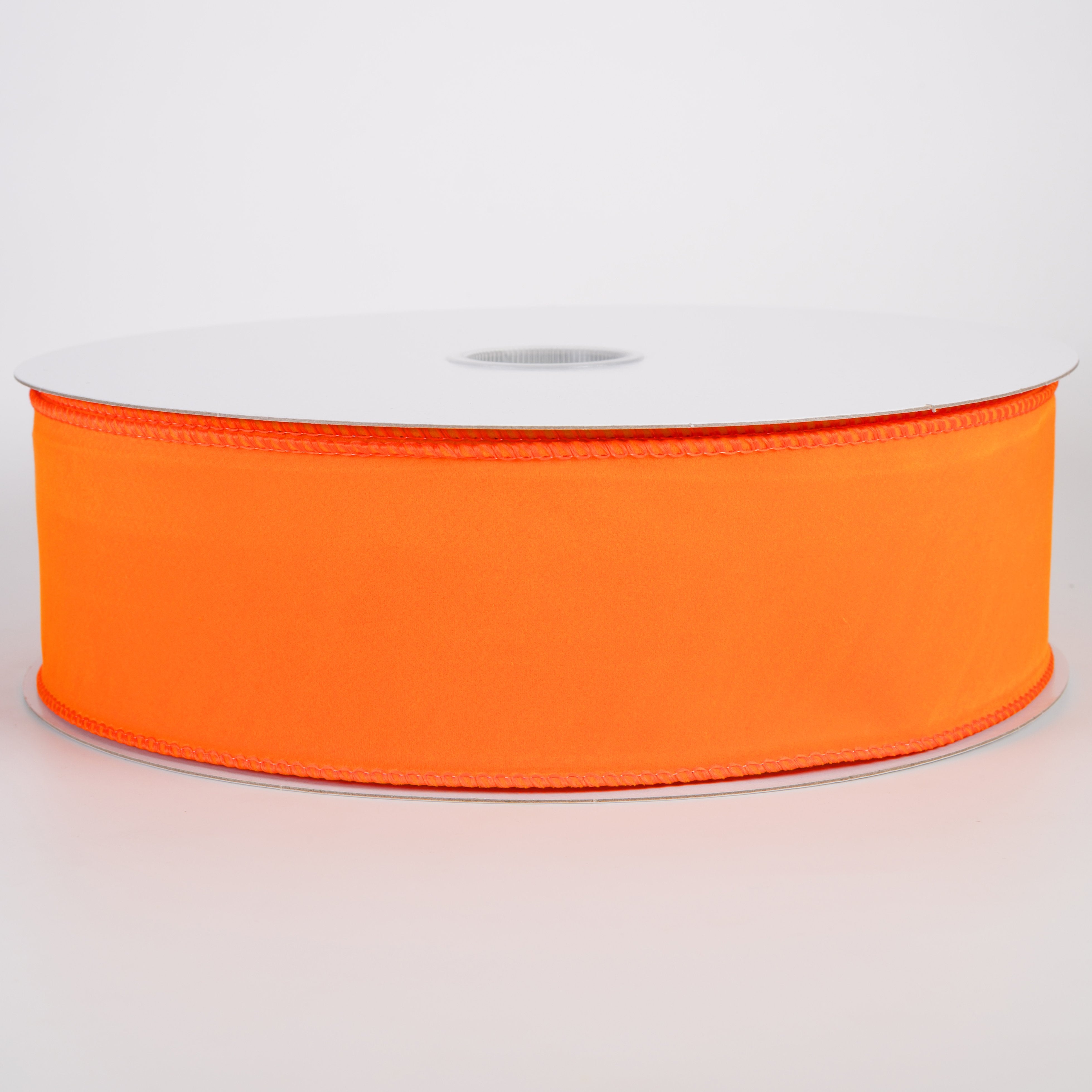 2.5" Flat Velvet Ribbon: Bright Orange (50 Yards) Item Number: 861-40-612