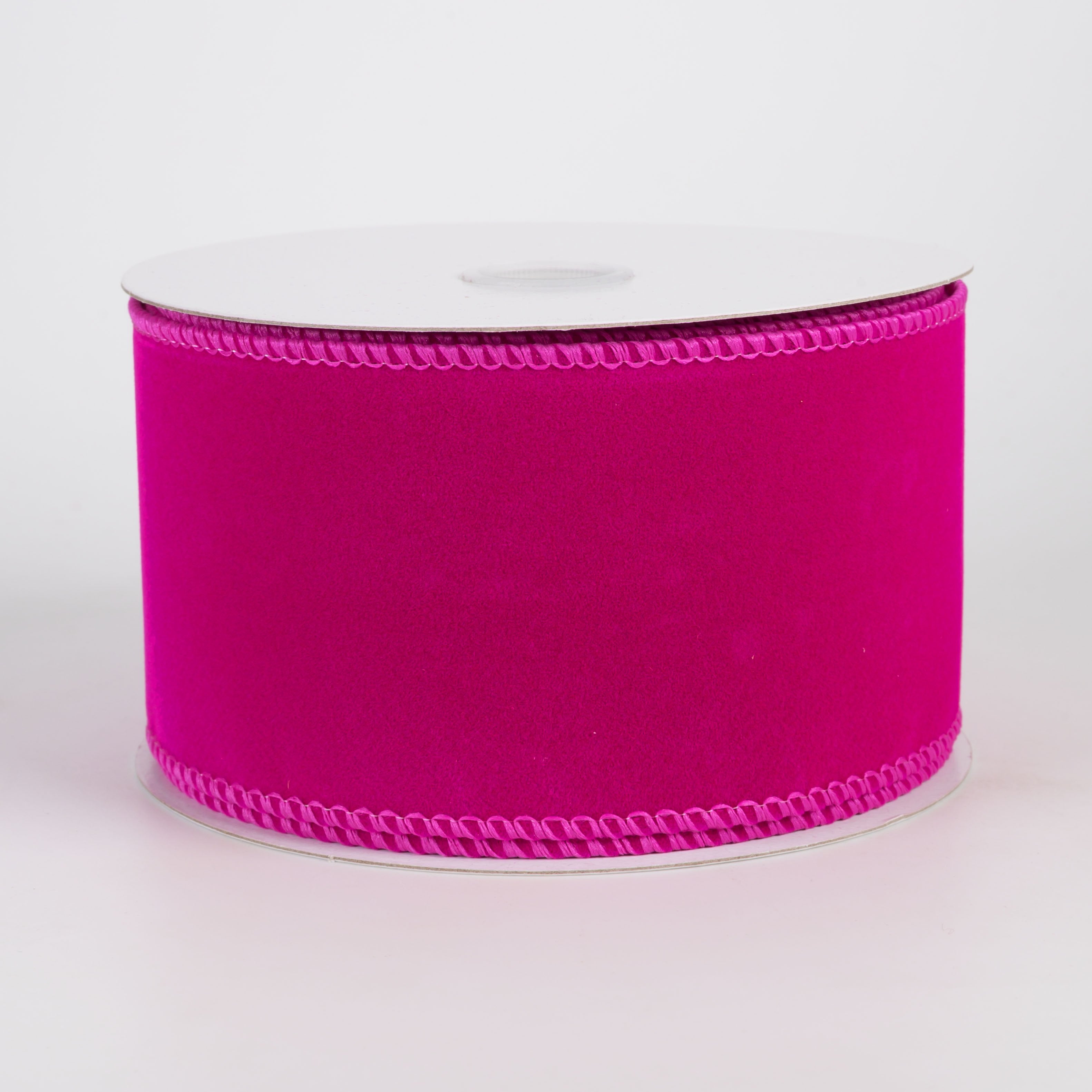 2.5" Flat Velvet Ribbon: Fuchsia Hot Pink (10 Yards) Item Number: 61624-40-28