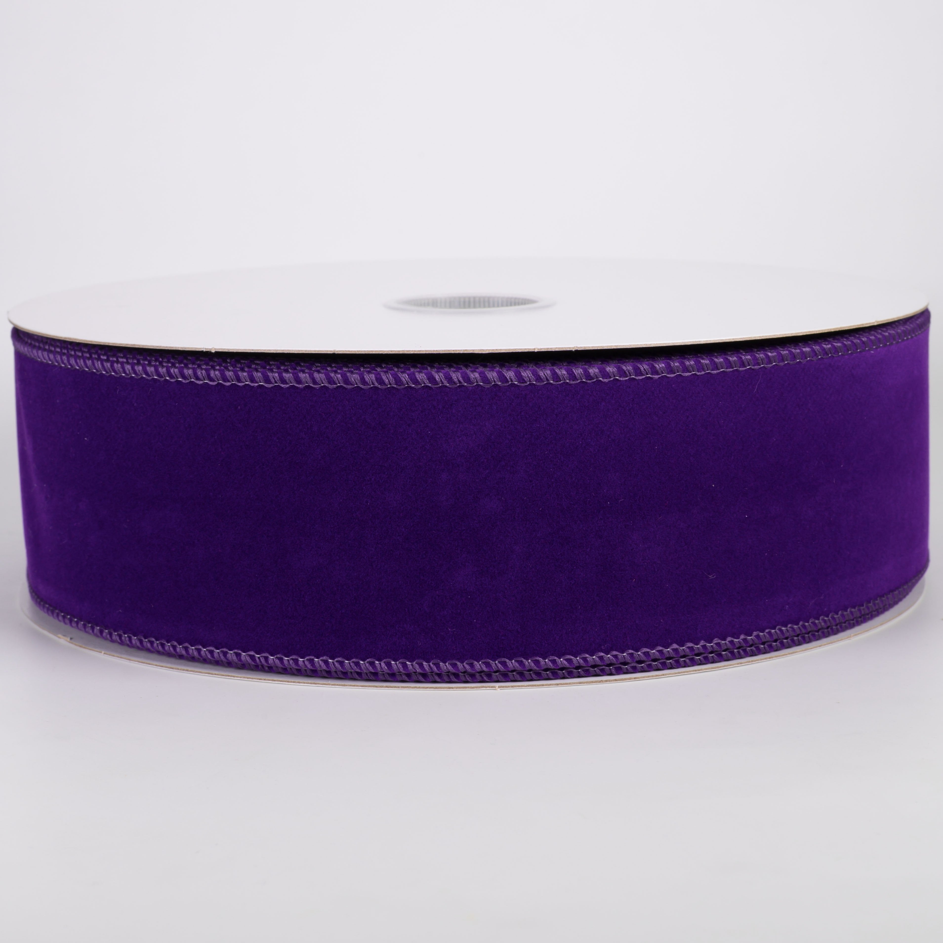 2.5" Flat Velvet Ribbon: Royal Purple (50 Yards) Item Number: 861-40-614