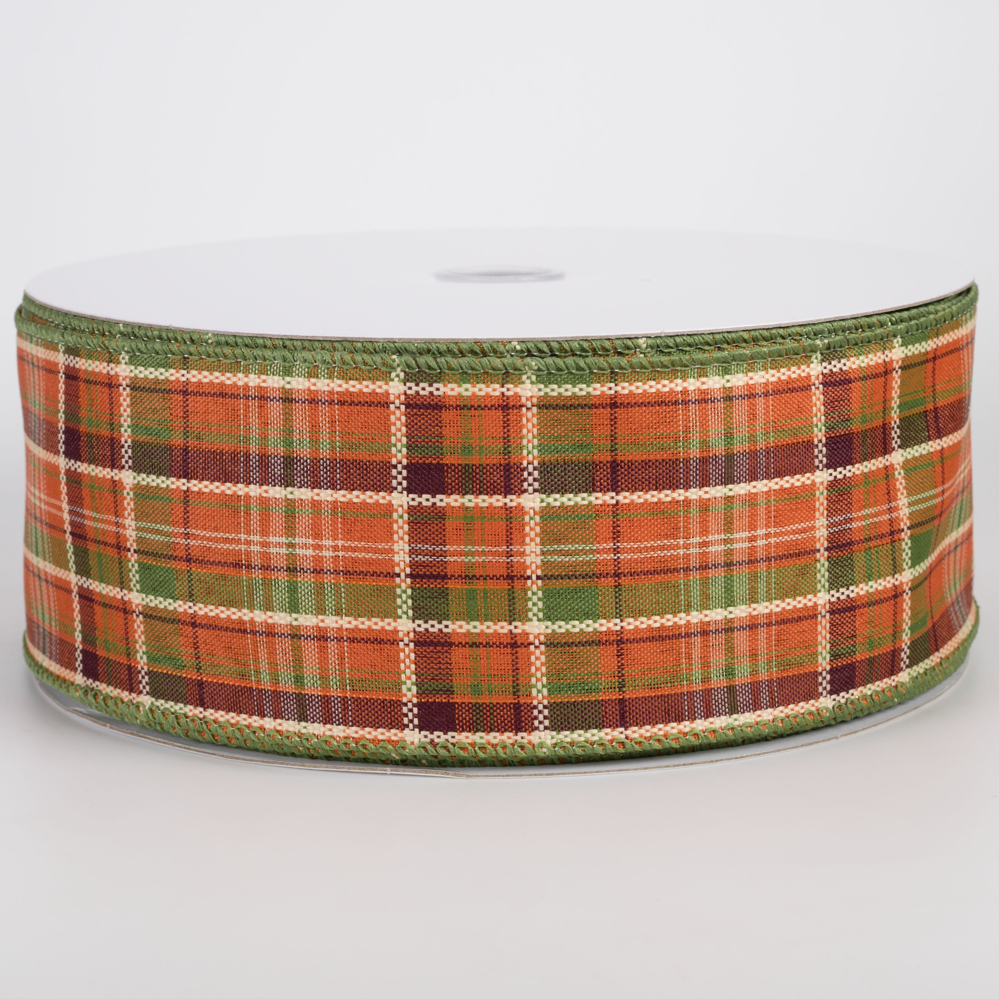2.5" Homespun Laurel Plaid Ribbon: Fall (50 Yards) Item Number: 861-40-602