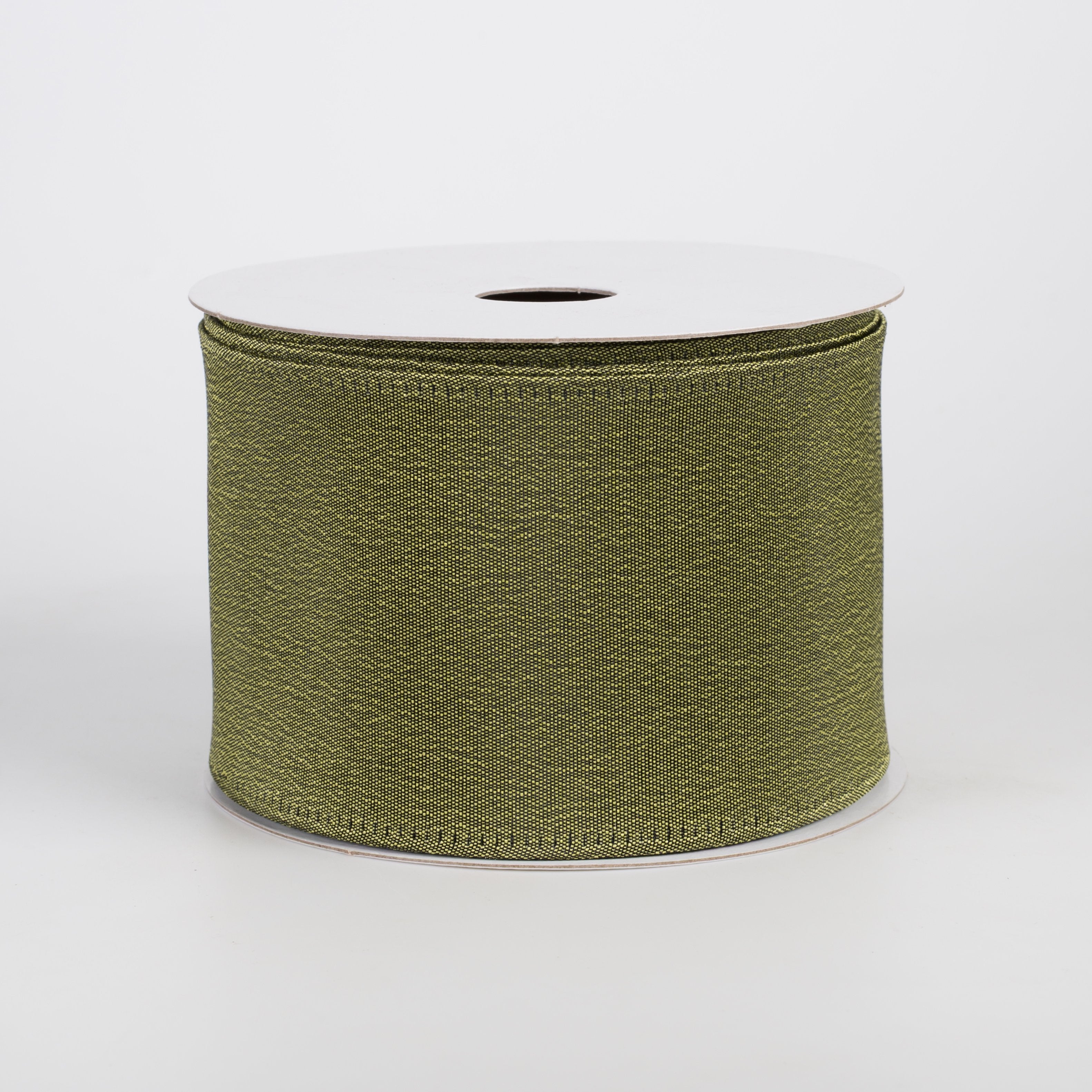 2.5" Metallic Satin Ribbon: Moss Green (10 Yards) Item Number: 65626-40-08