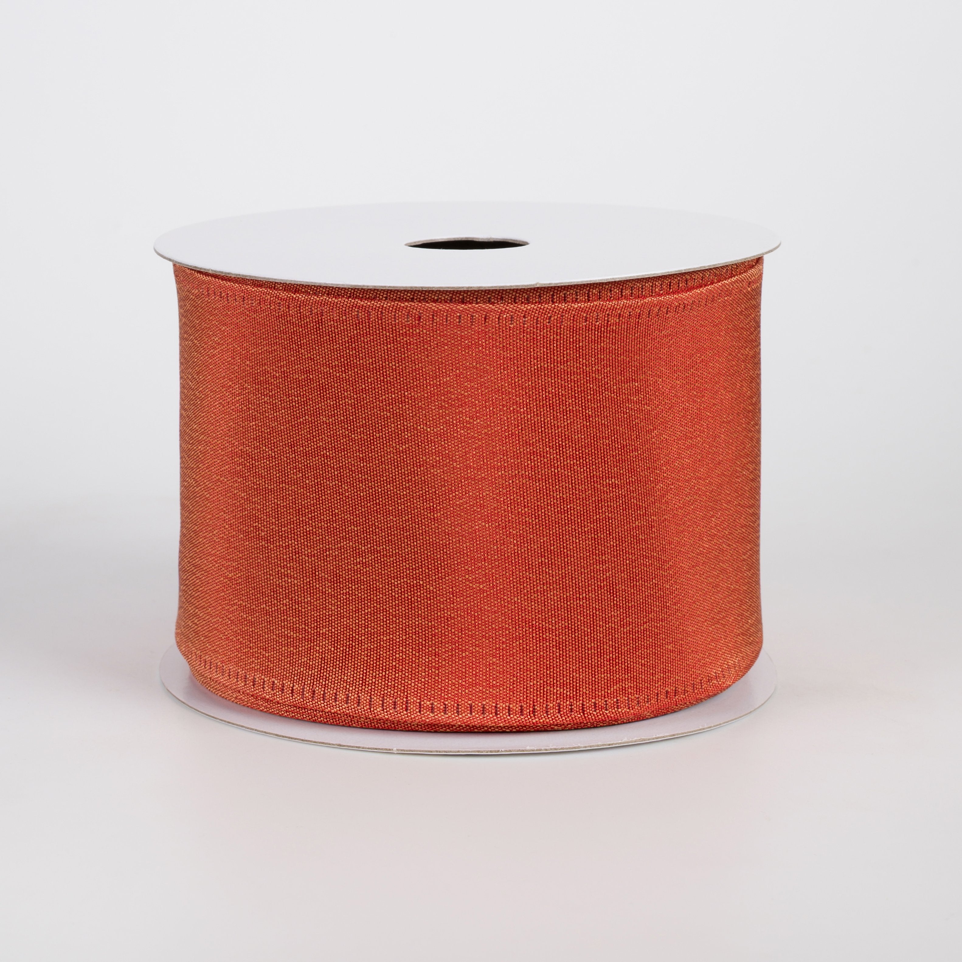 2.5" Metallic Satin Ribbon: Rust Orange (10 Yards) Item Number: 65626-40-19