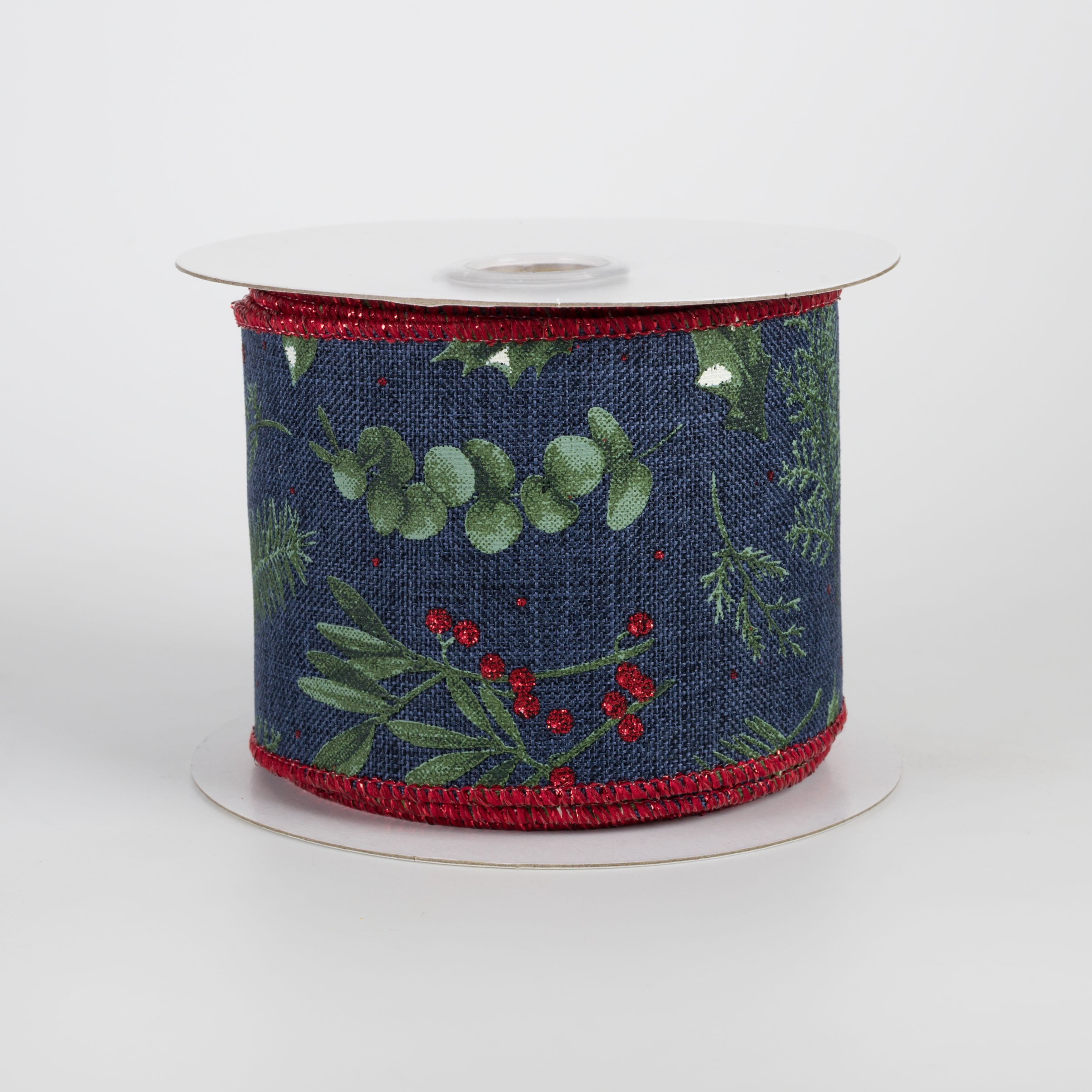 2.5" Winter Foliage Ribbon: Navy (10 Yards) Item Number: RGC17282N