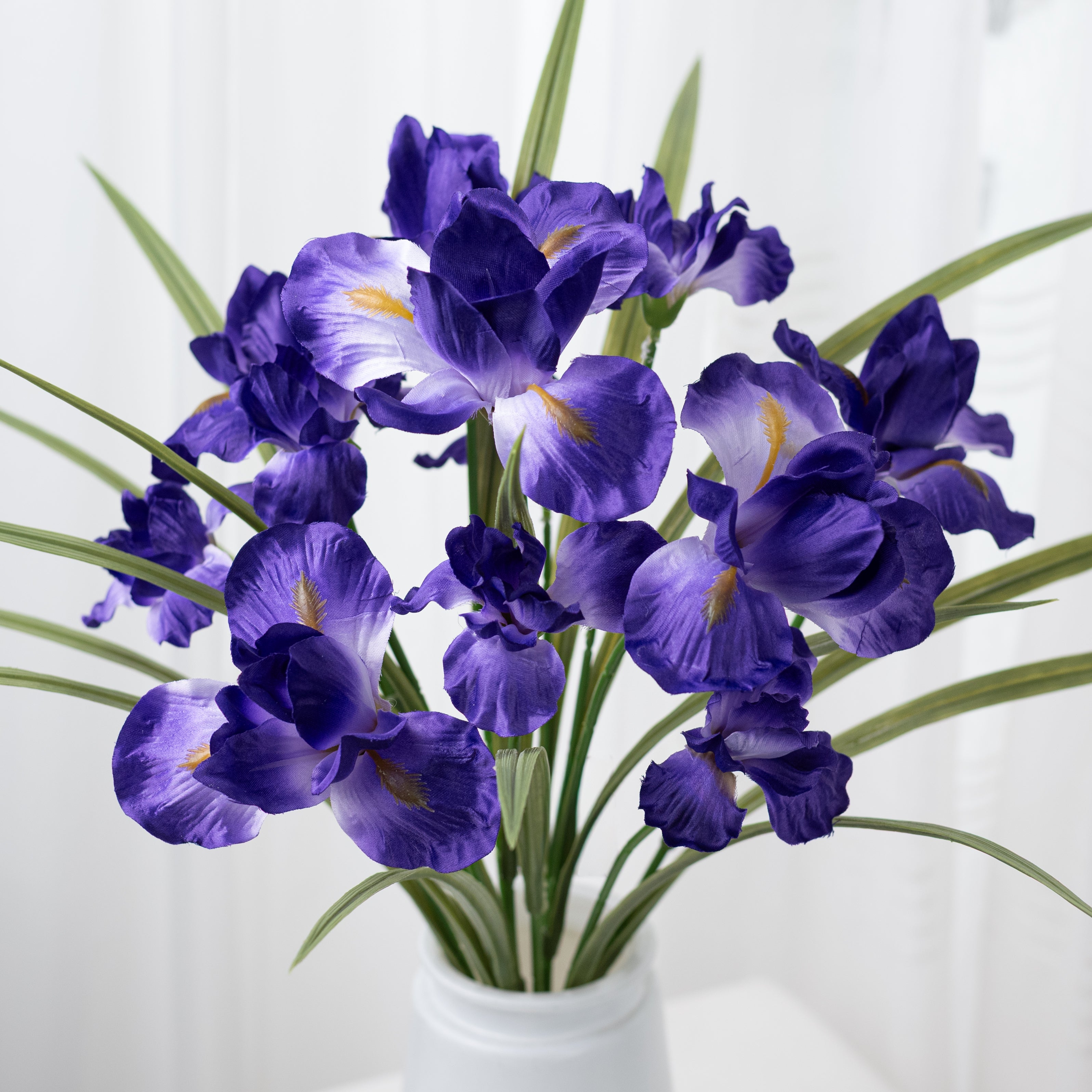 20" Artificial Iris Bush: Purple (12 Stem) Item Number: 85702-PU