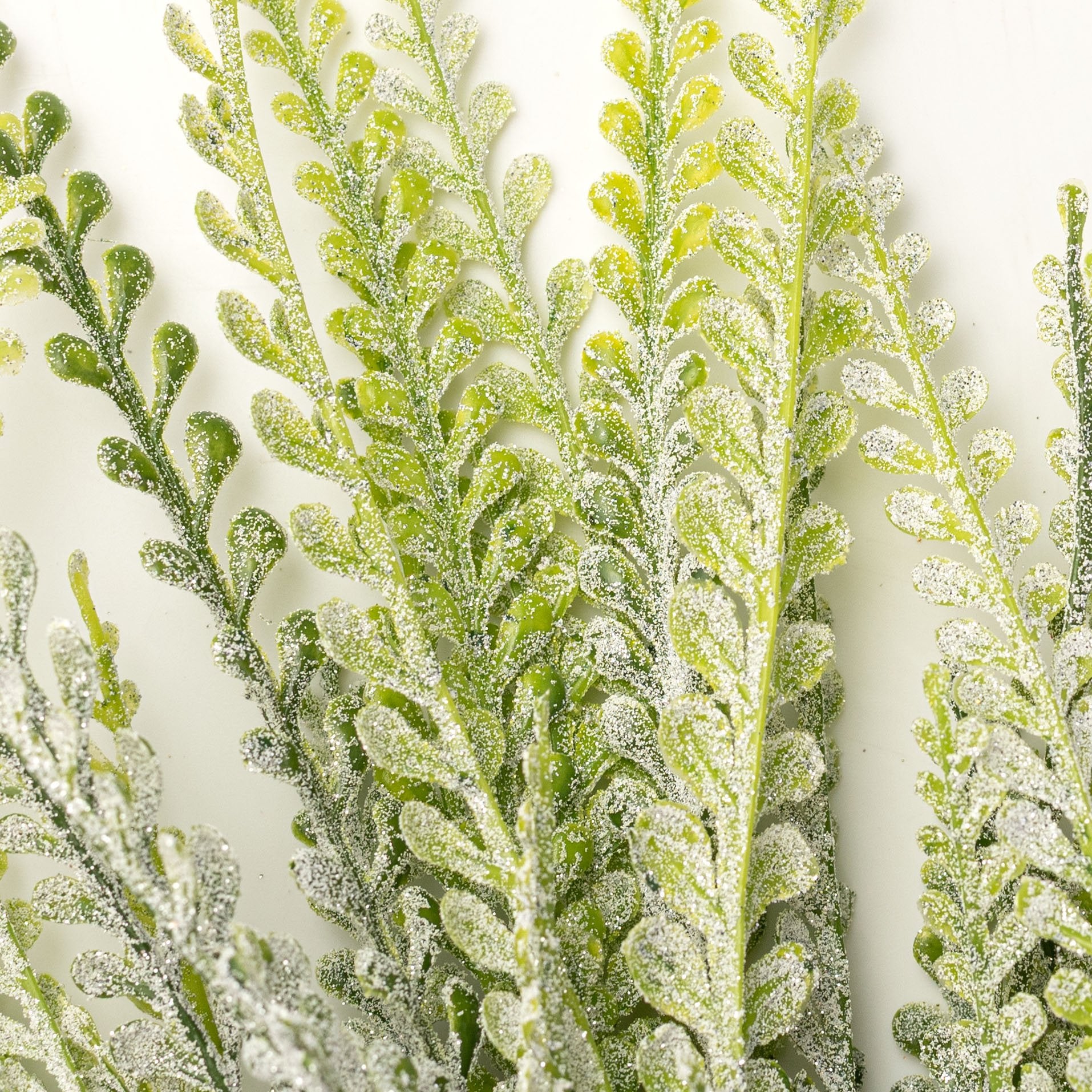 20" Beaded Fern Bush: Frosted Two-Tone Green Lifestyle Photo