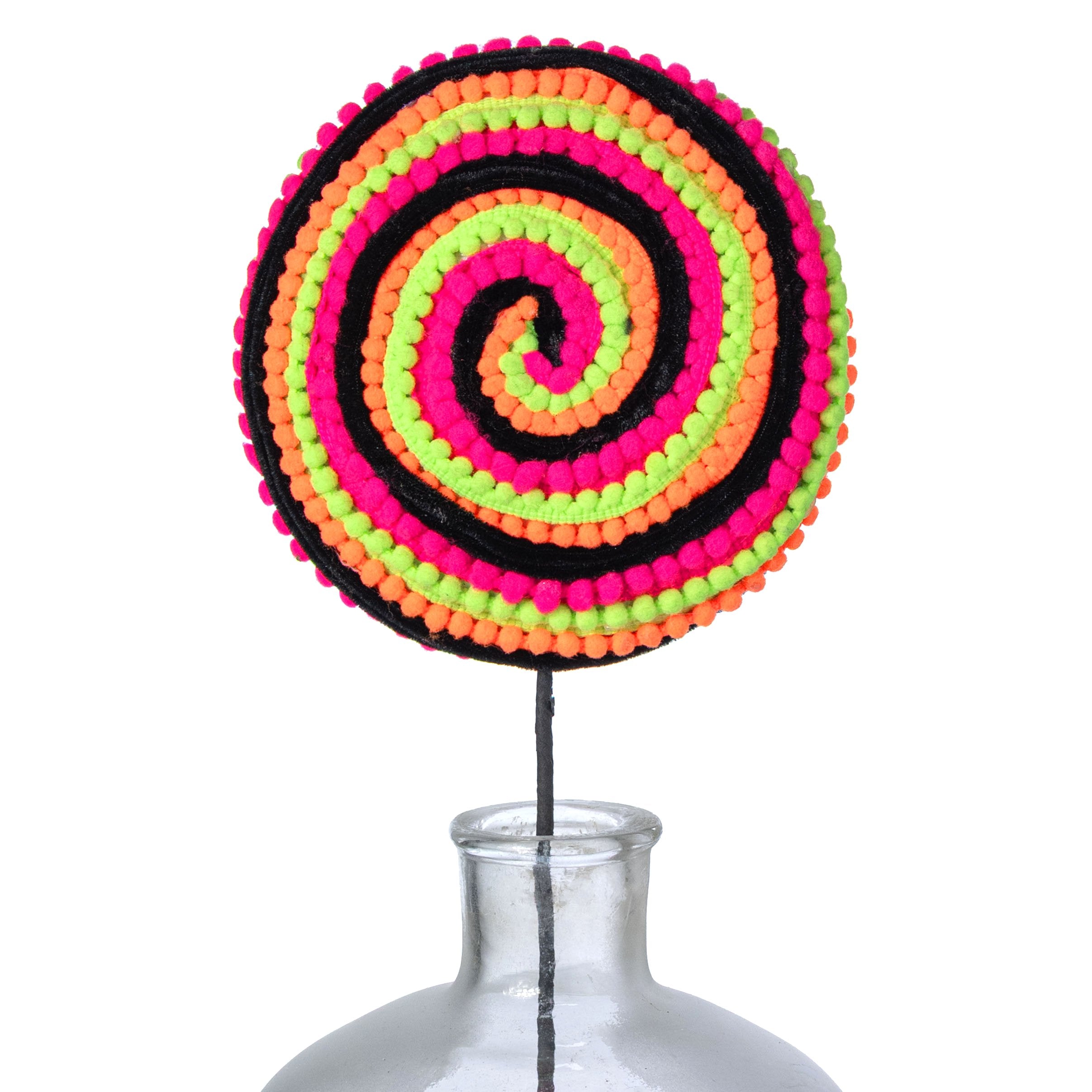 7" x 20" Chenille Pom Pom Lollipop Spray: Neon Halloween Item Number: 57388NEON