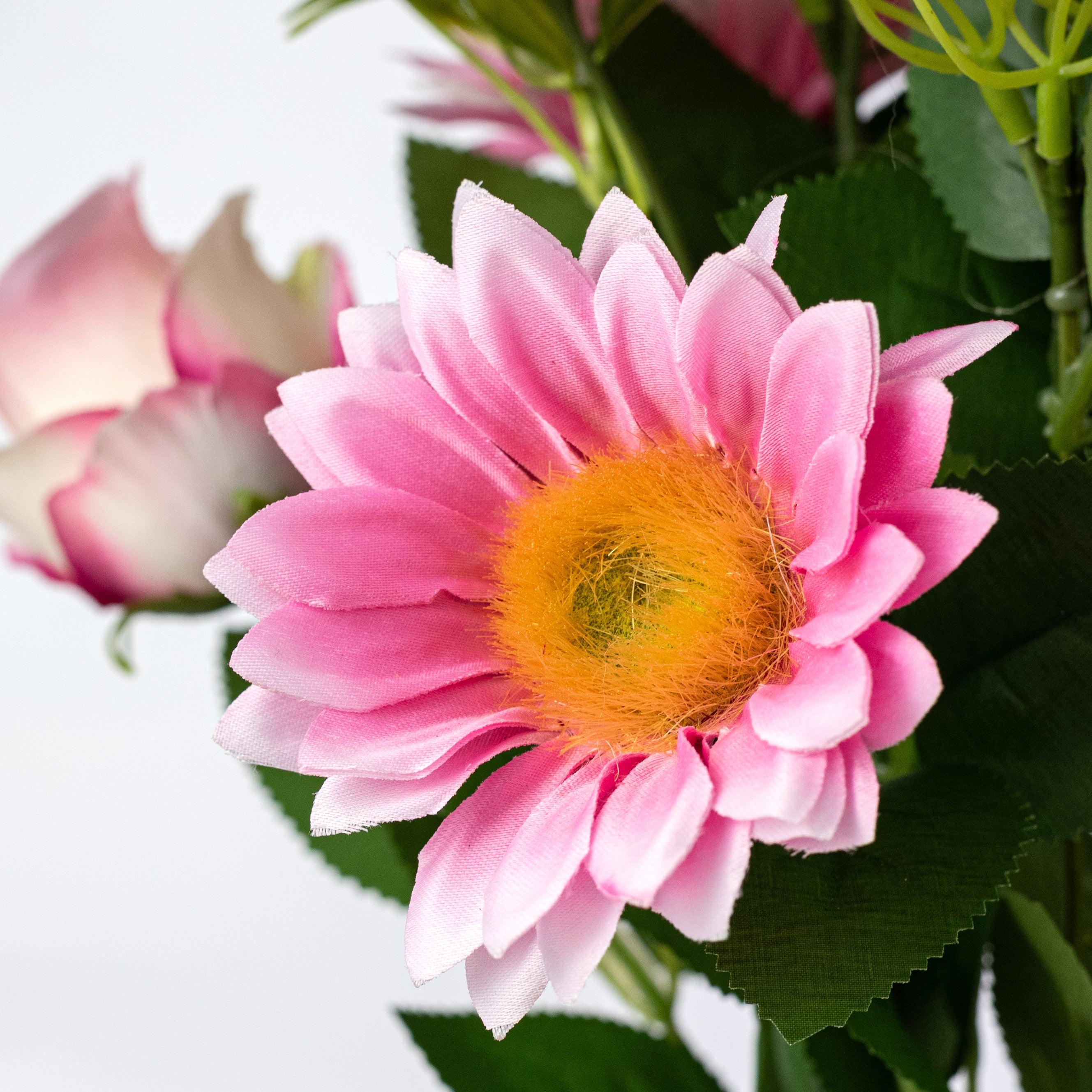 20" Daisy, Rose & Hydrangea Bush: Pink Mix (12 Stem) Lifestyle Photo