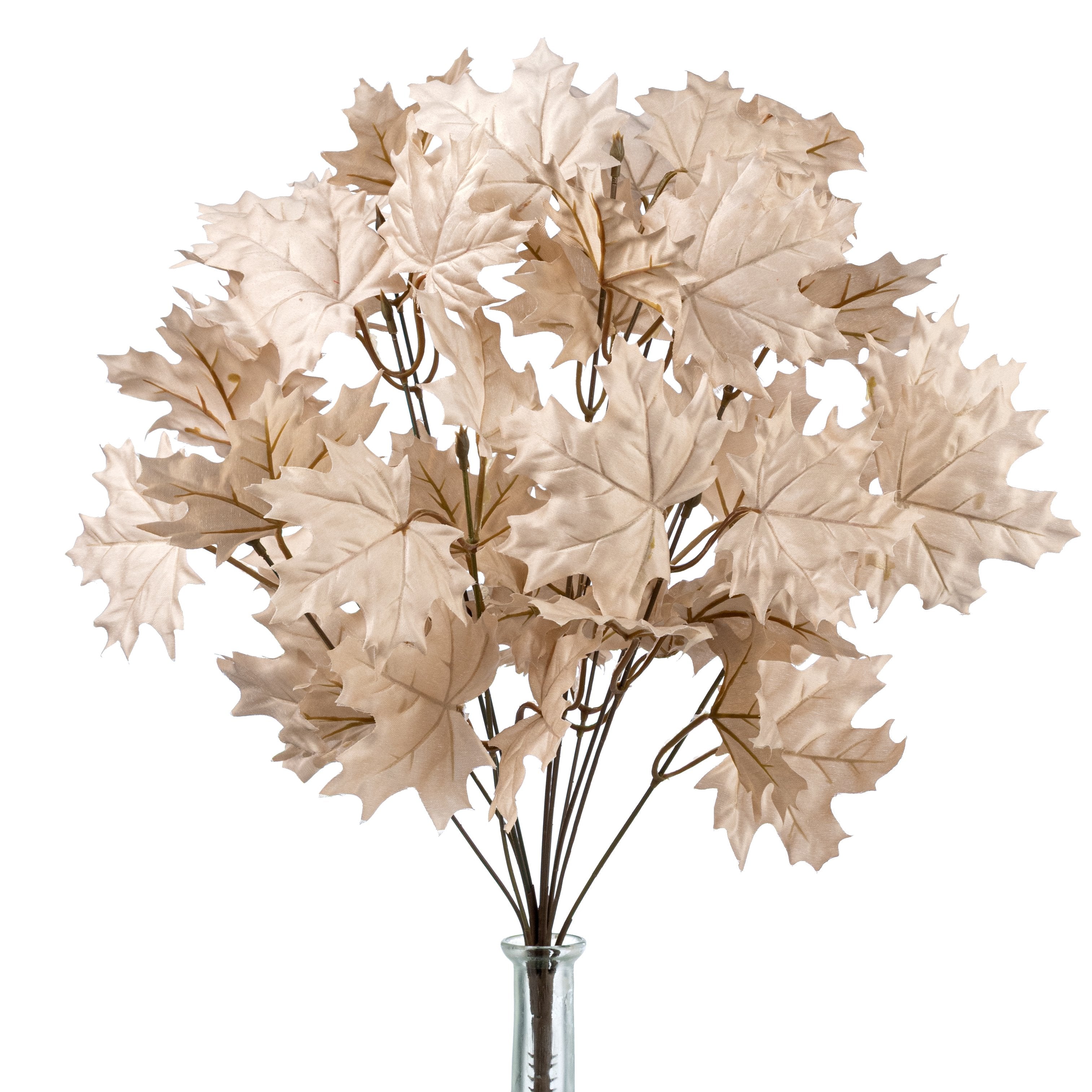 20" Maple Leaf Bush: Taupe (12 Stem) Item Number: 56600TAUPE