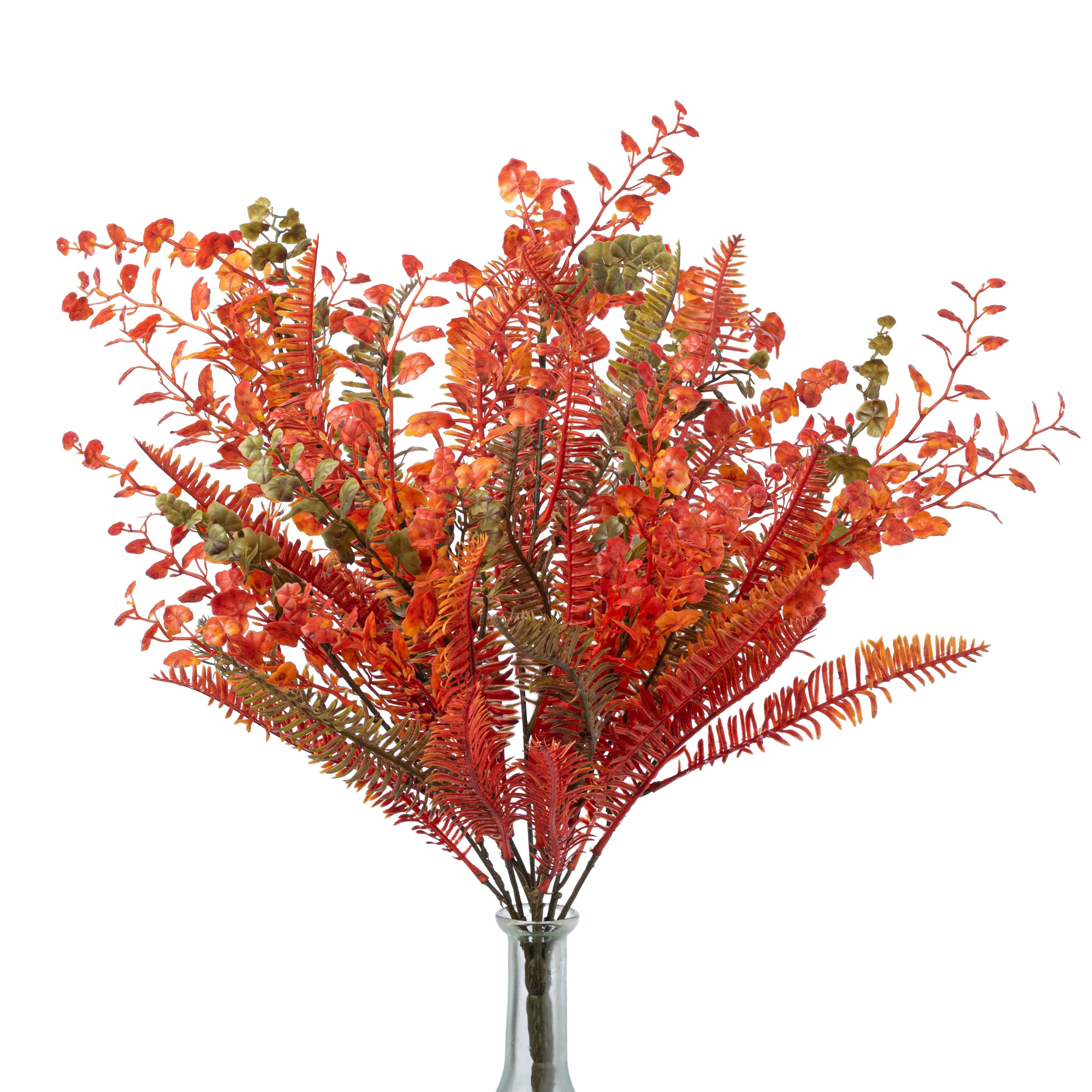 20" Mixed Plastic Leaves Bush: Fall Item Number: 85793