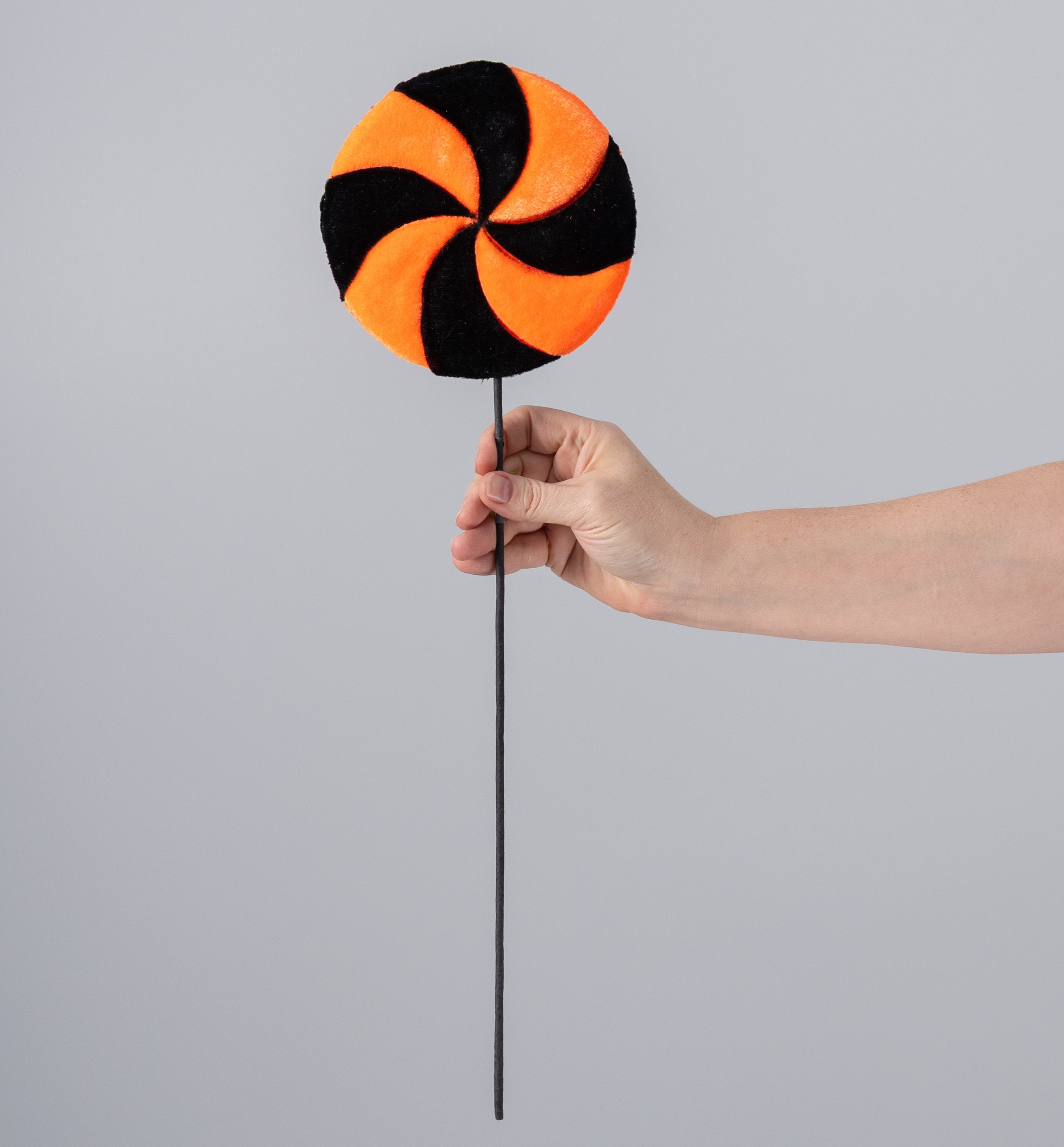 6" x 20" Pinwheel Lollipop Spray: Orange & Black detail photo 3
