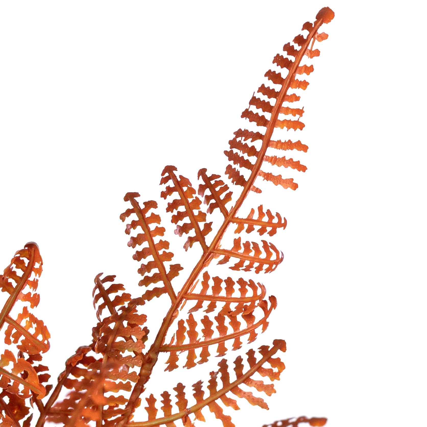 20" Plastic Fern Bush: Fall Orange Lifestyle Photo
