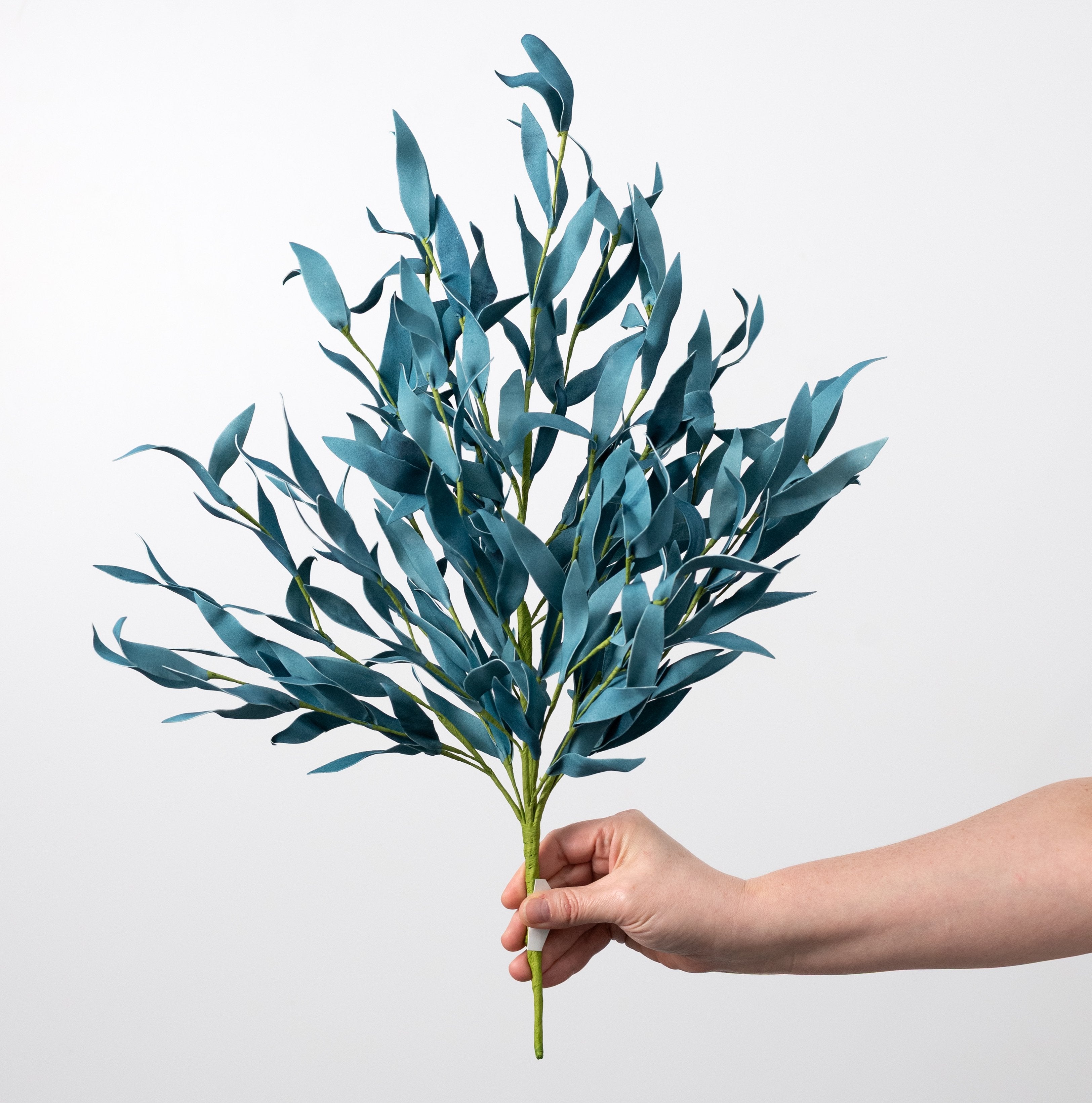 21" Foam Herb Leaves Bush: Sea Blue detail photo 3