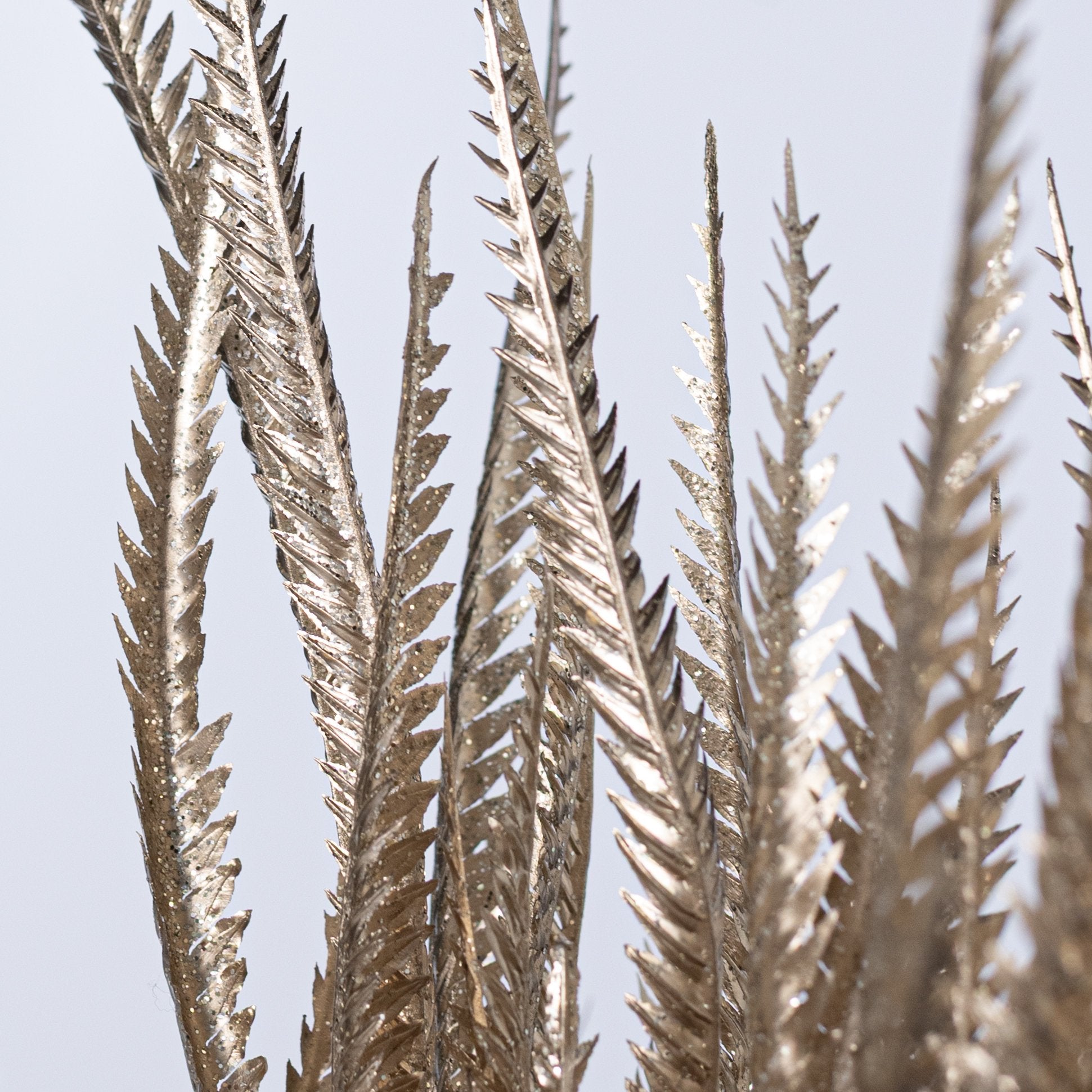 21" Glittered Sword Fern Bush: Champagne Gold Lifestyle Photo