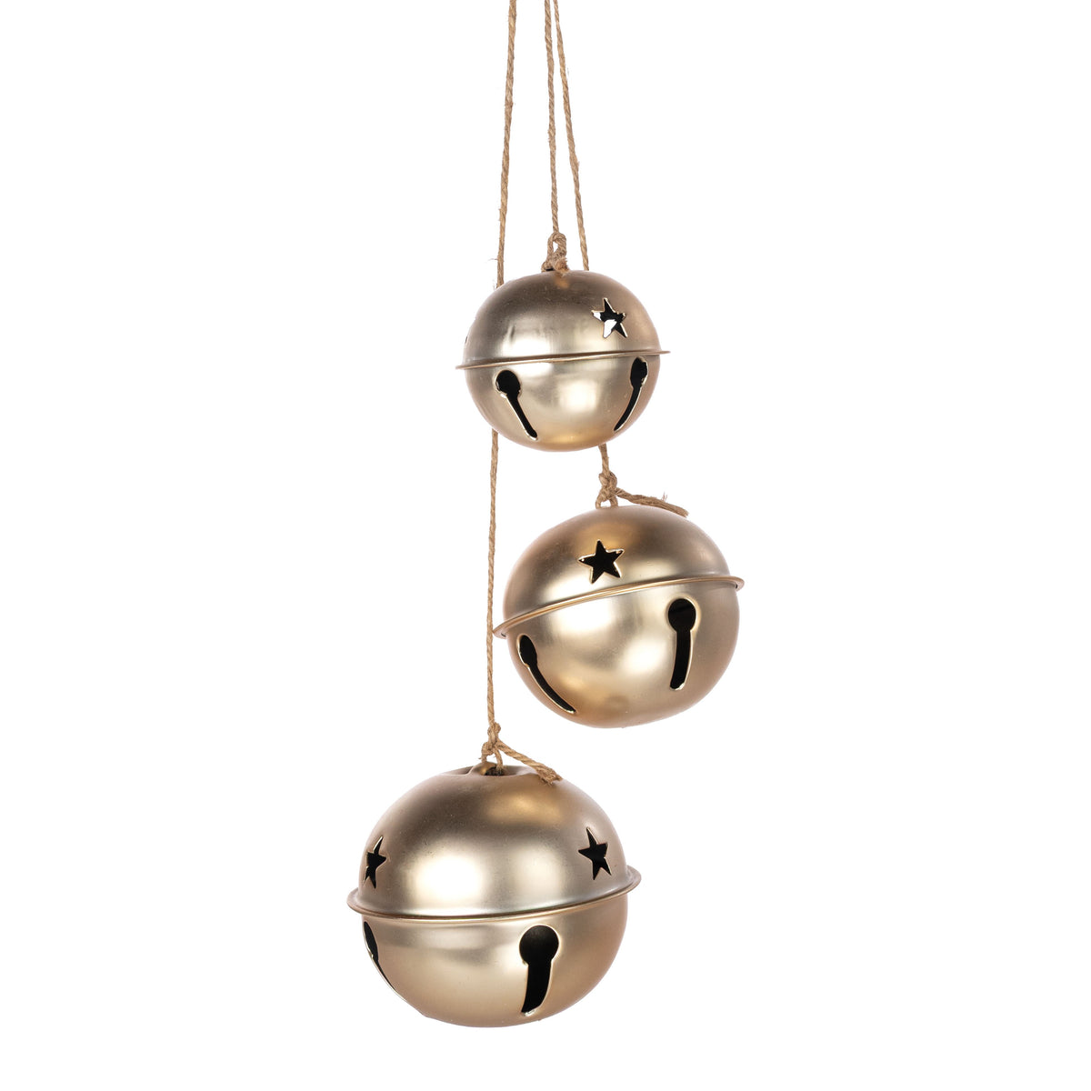 21" Hanging Jingle Bell Cluster Ornament: Champagne Gold Item Number: XC427335