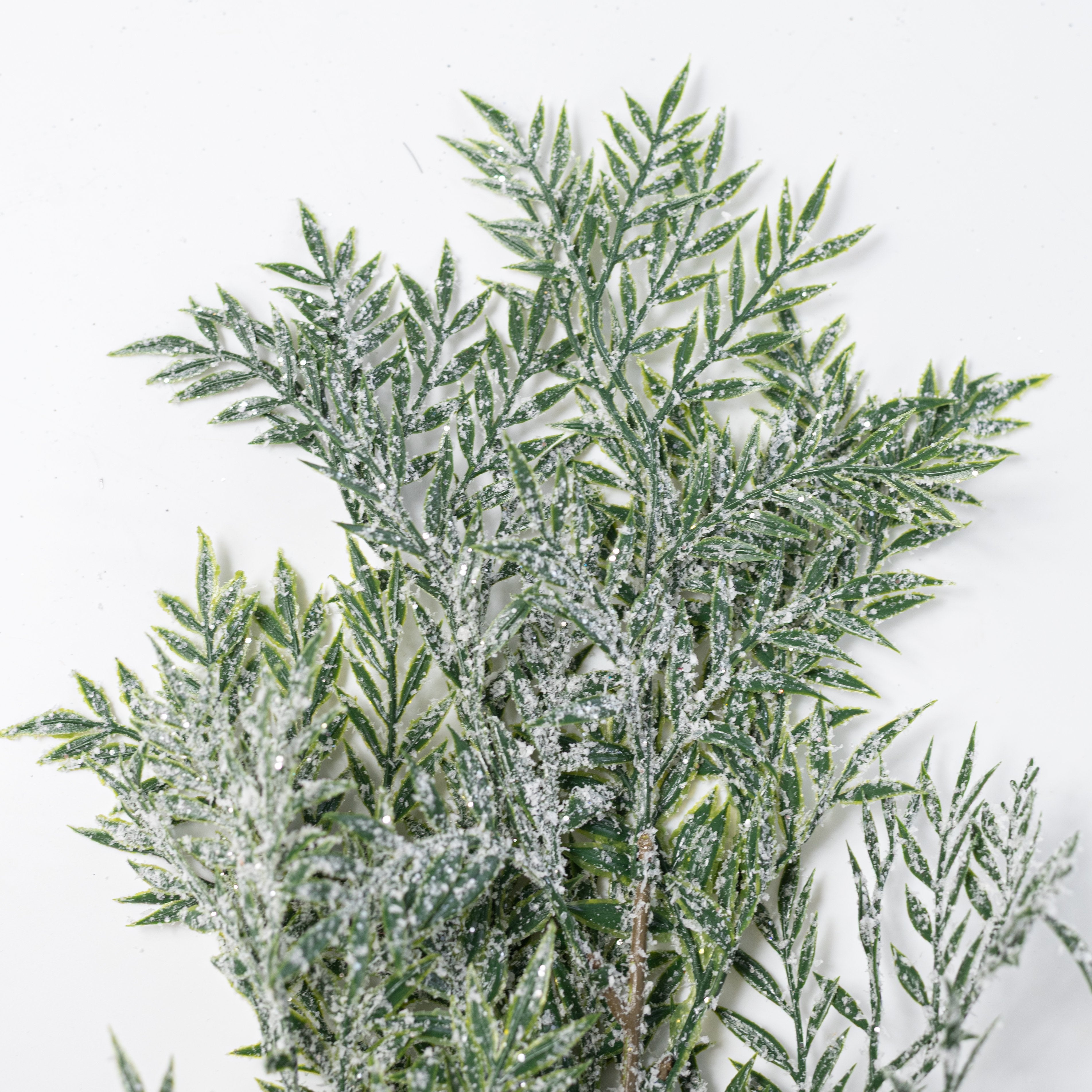 21" Iced Plastic Leaf Bush Lifestyle Photo