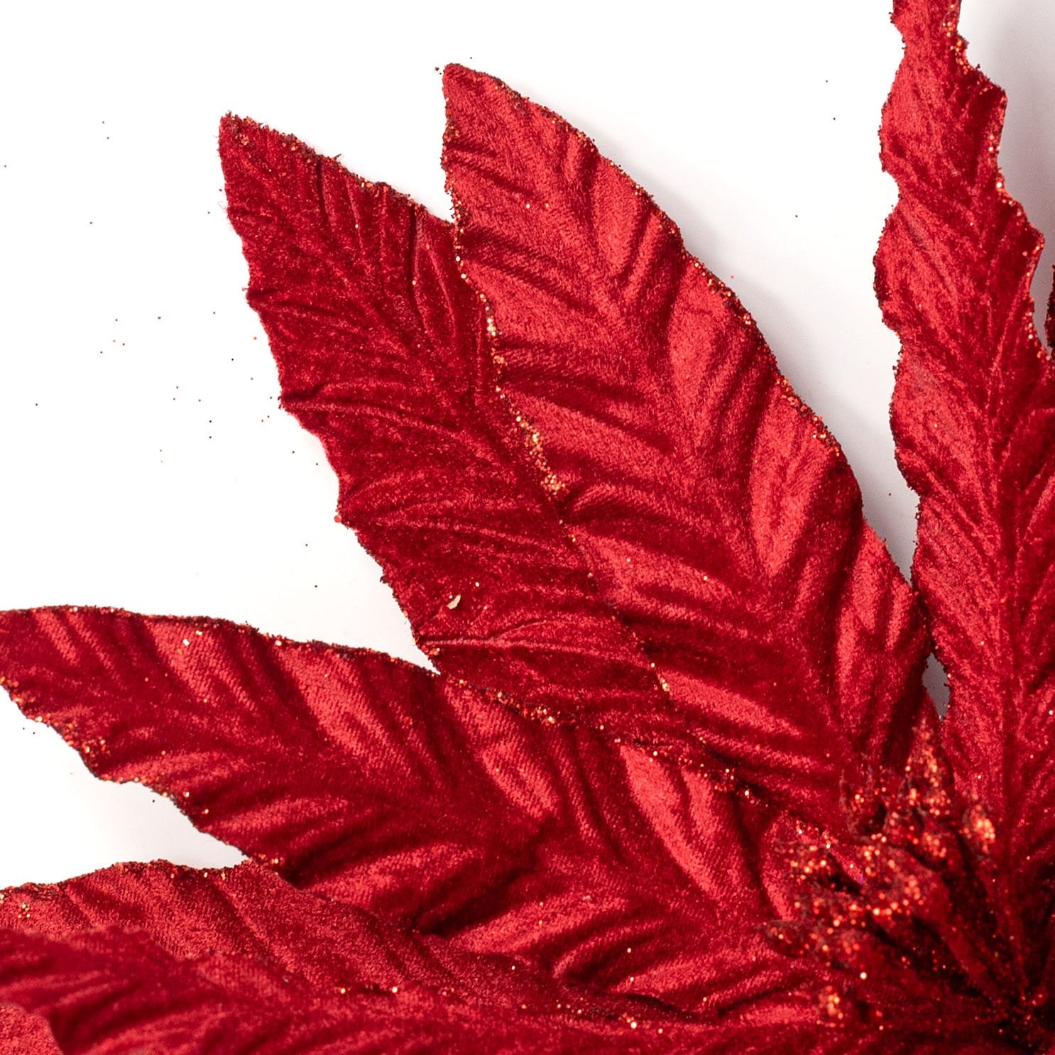 22" Embossed Velvet Flower Stem: Red Lifestyle Photo