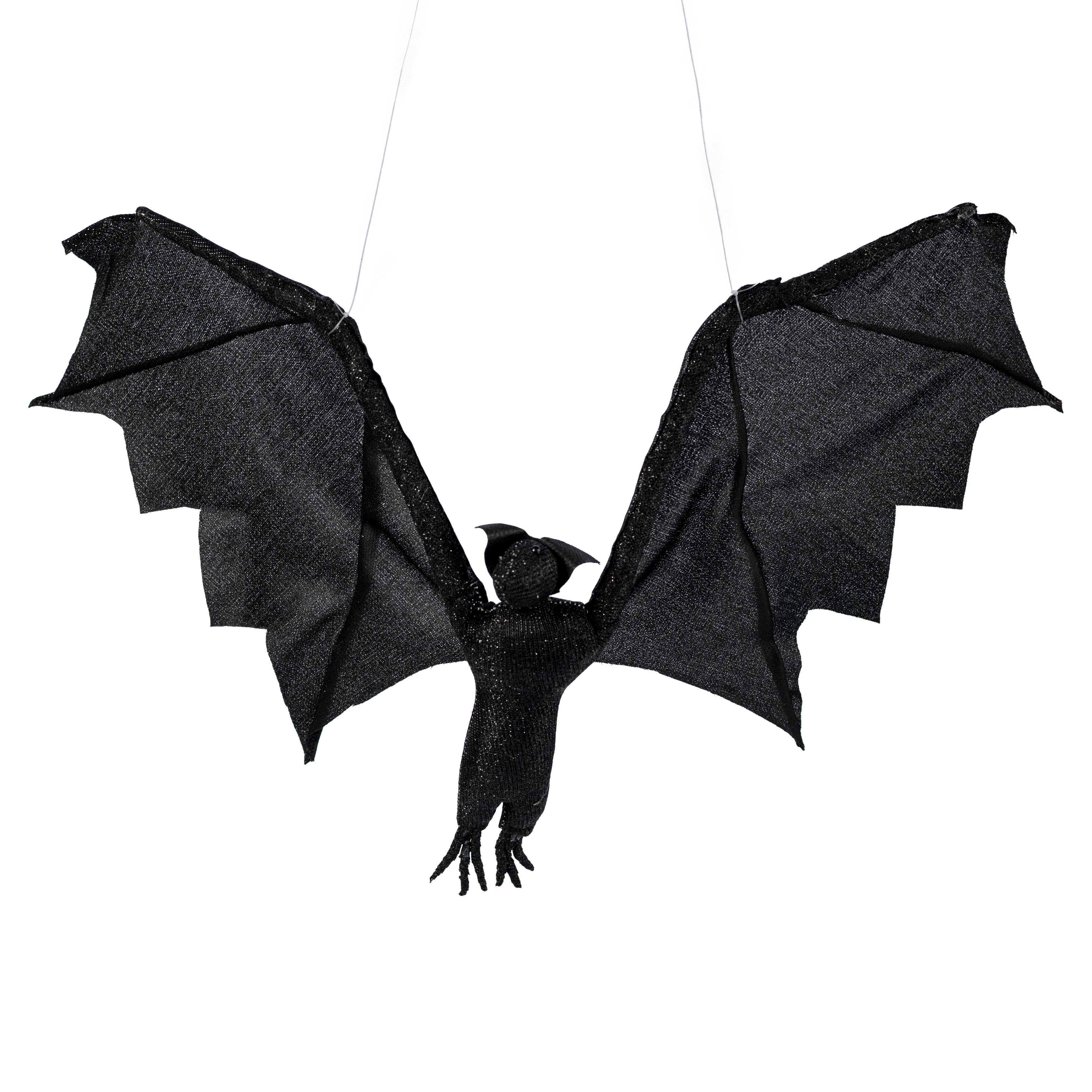 8" x 22" Fabric Bat Ornament: Black Item Number: 57504BK