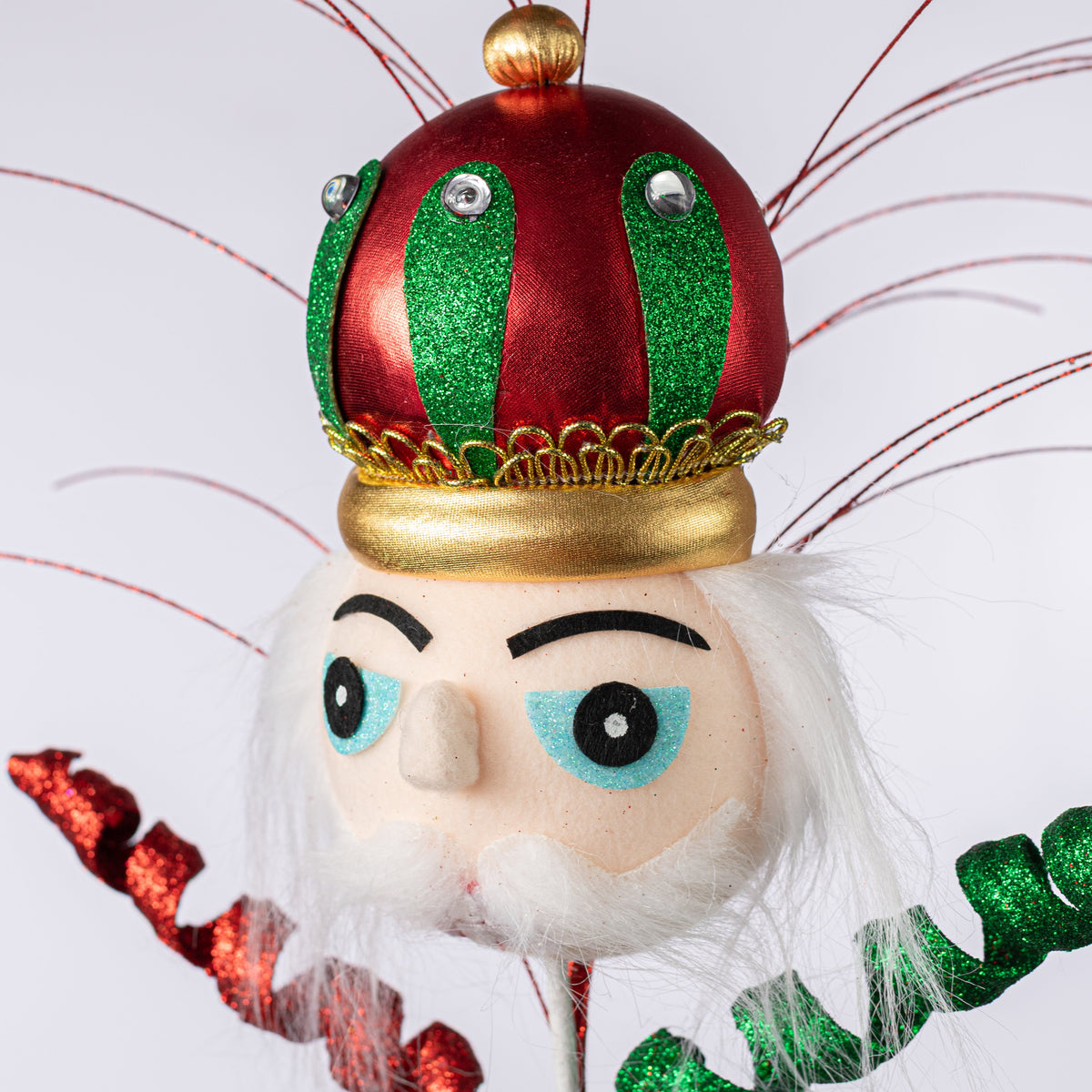 22" Nutcracker King Half Head Spray: Red & Green Lifestyle Photo
