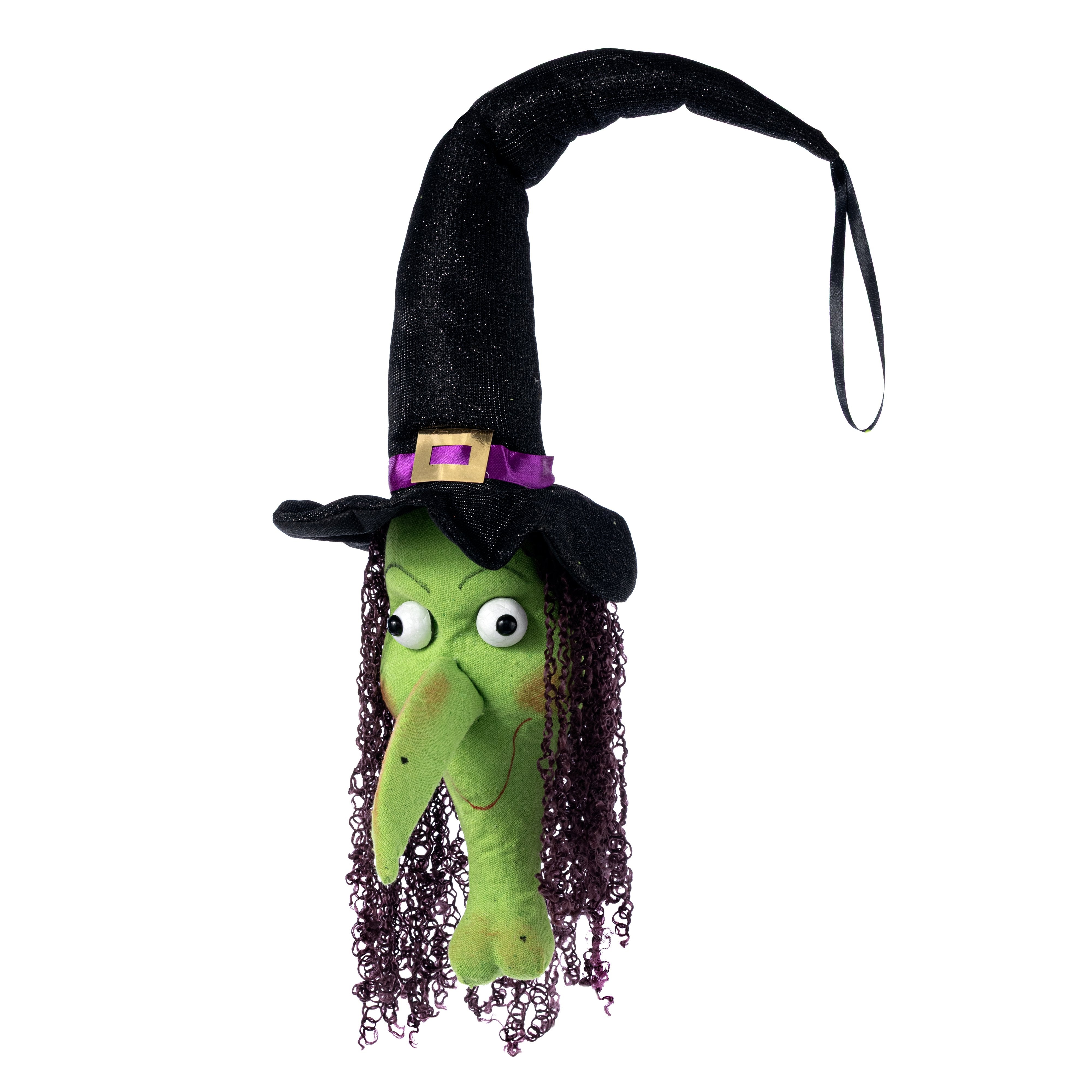 22" x 9" Witch Head Ornament: Green Item Number: 57509GN