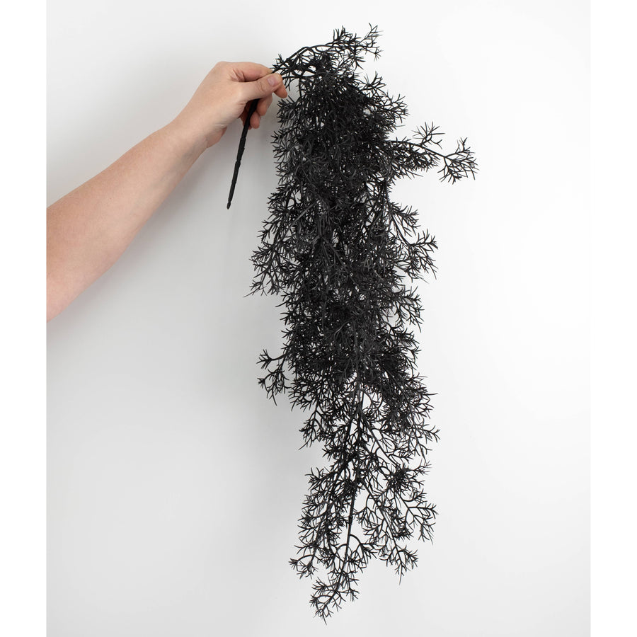32" Hanging Cedar Bush: Black