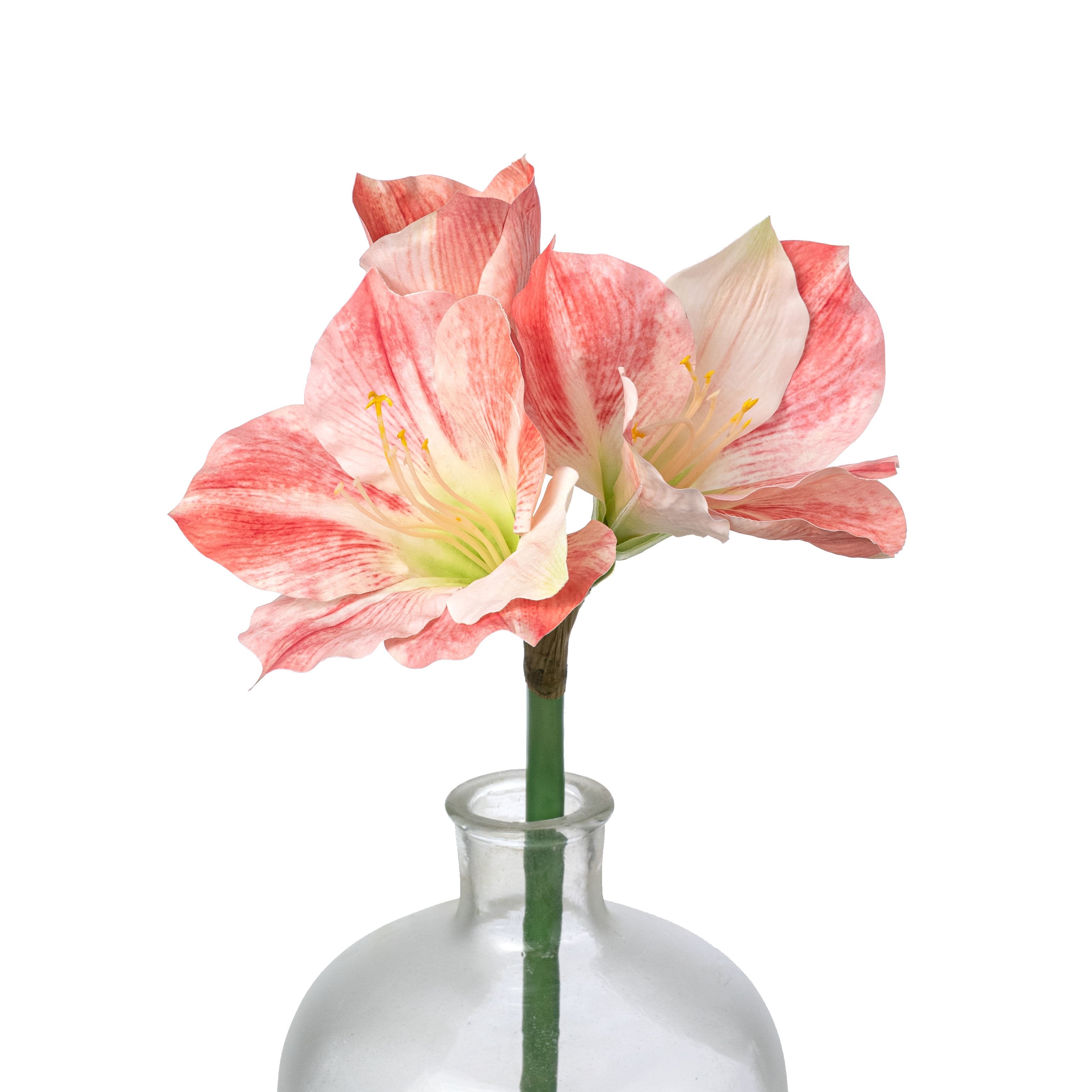 23" Artificial Amaryllis Stem: Pink & Cream Item Number: XS715683