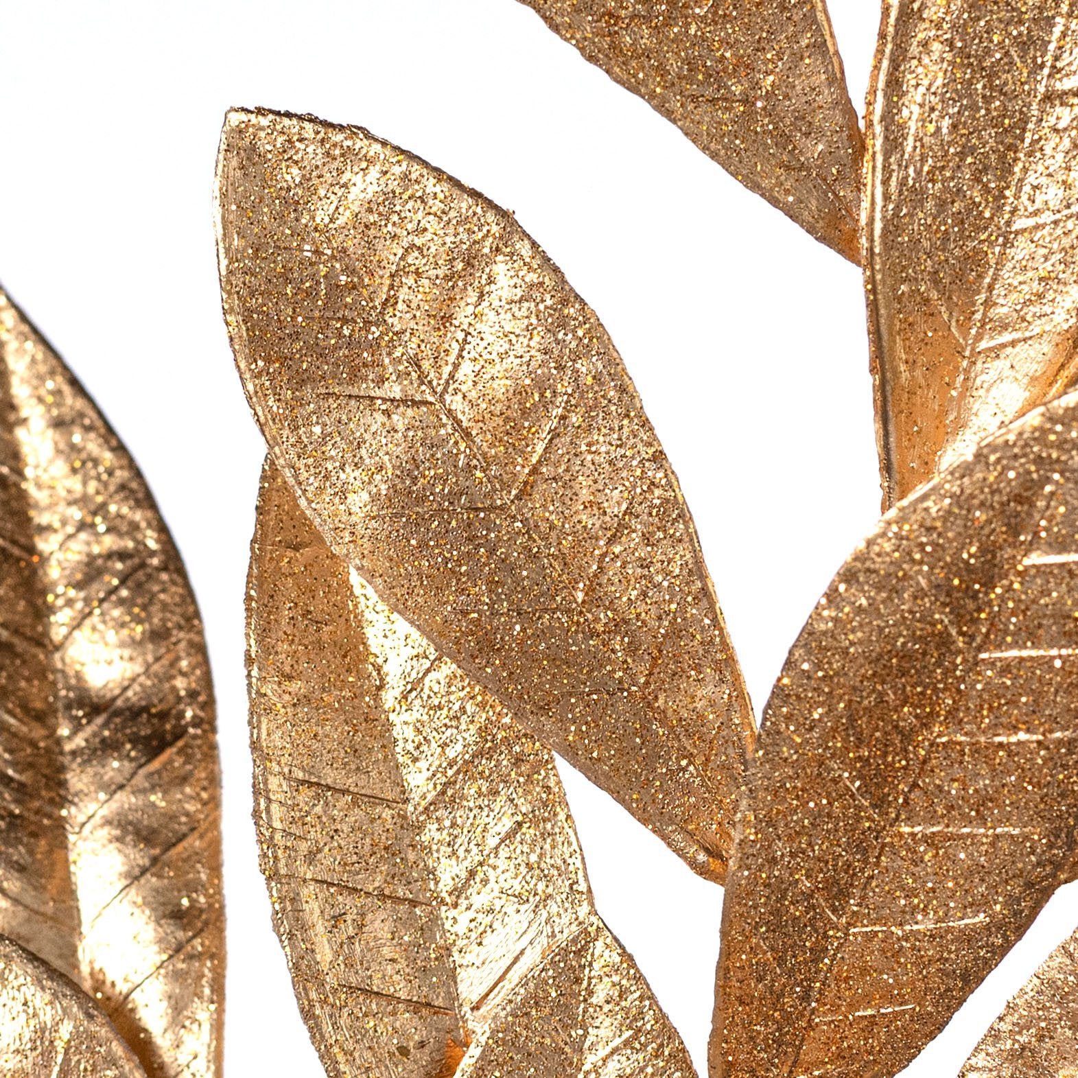 23" Bay Leaf Metallic Spray: 18K Gold with Glitter Lifestyle Photo