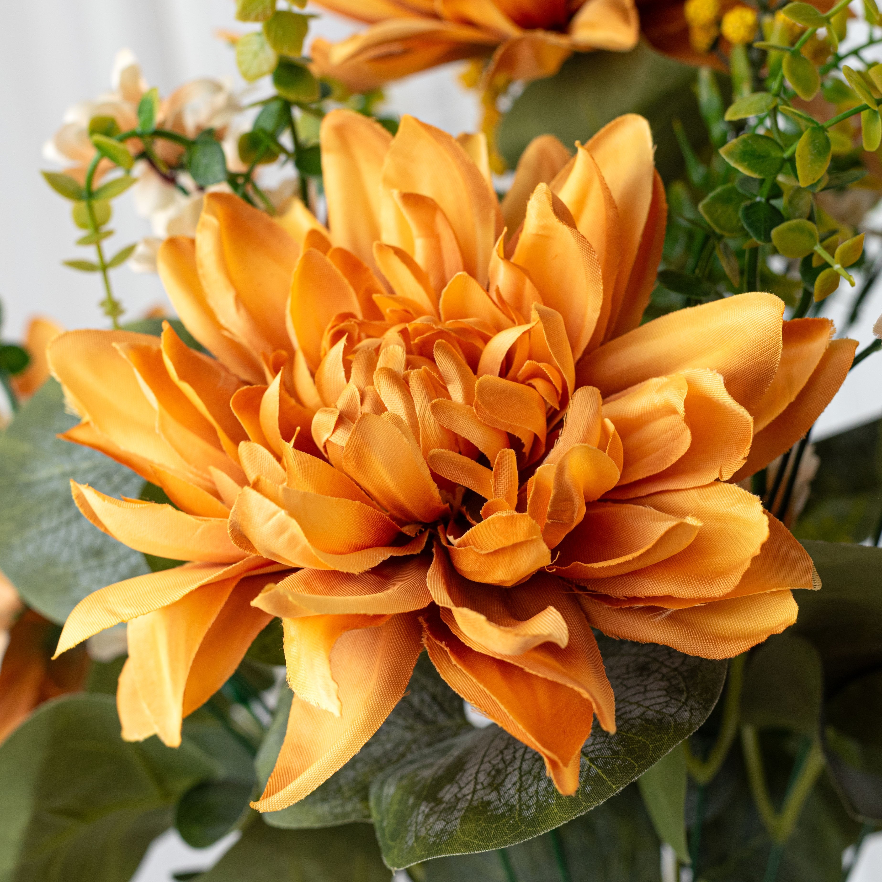 23" Dahlia & Daisy Bush: Yellow (14 Stem) Lifestyle Photo