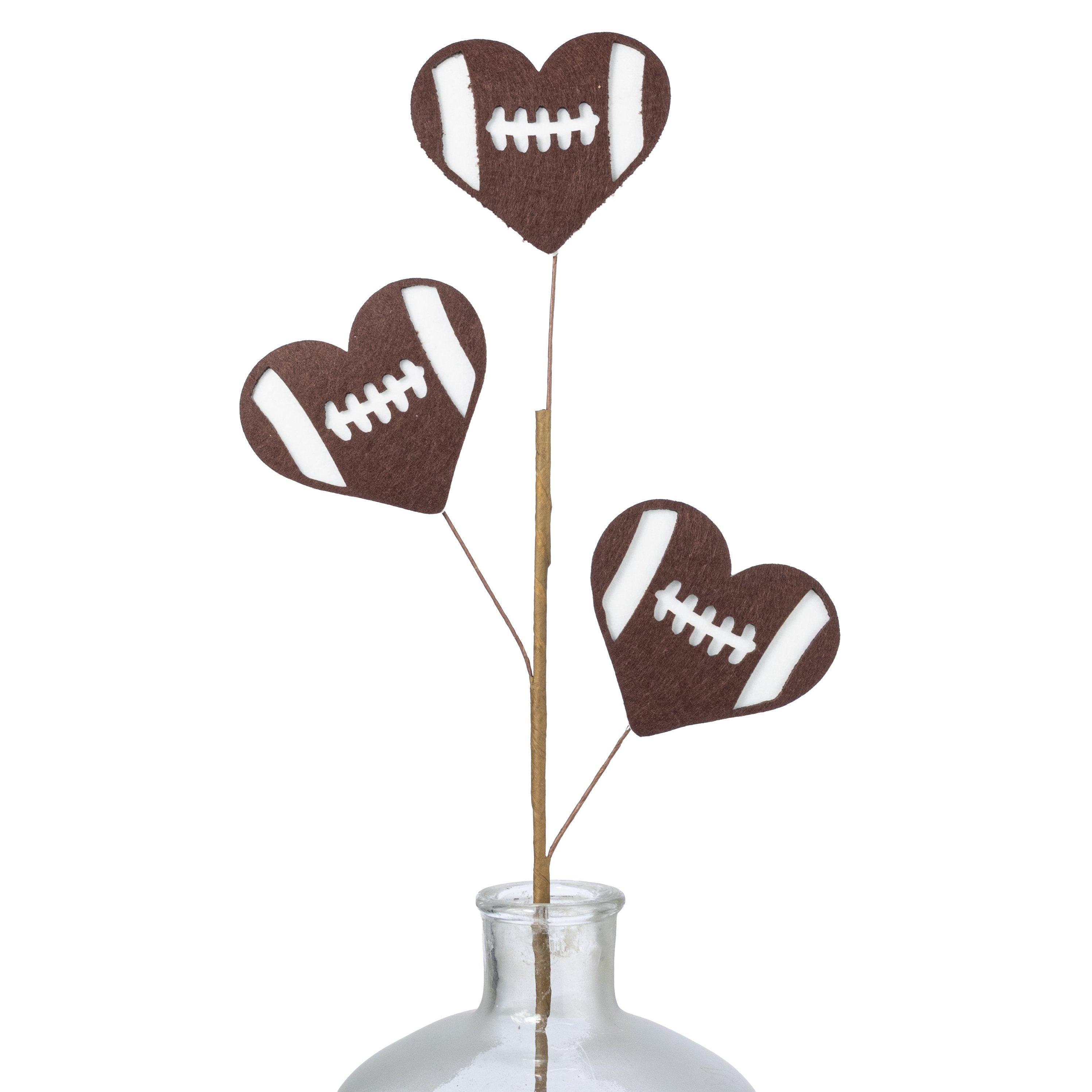 23" Felt Icons Spray: Football Hearts Item Number: MN050304