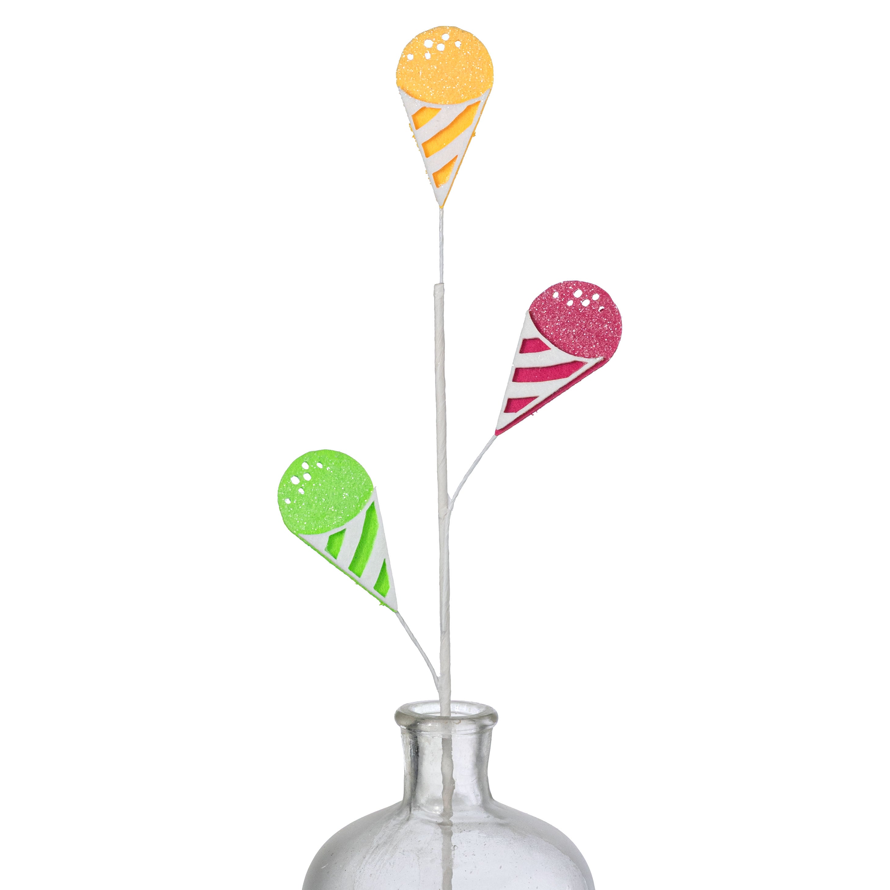 23" Glittered Felt Icons Spray: Snow Cones Lime Item Number: MN050292