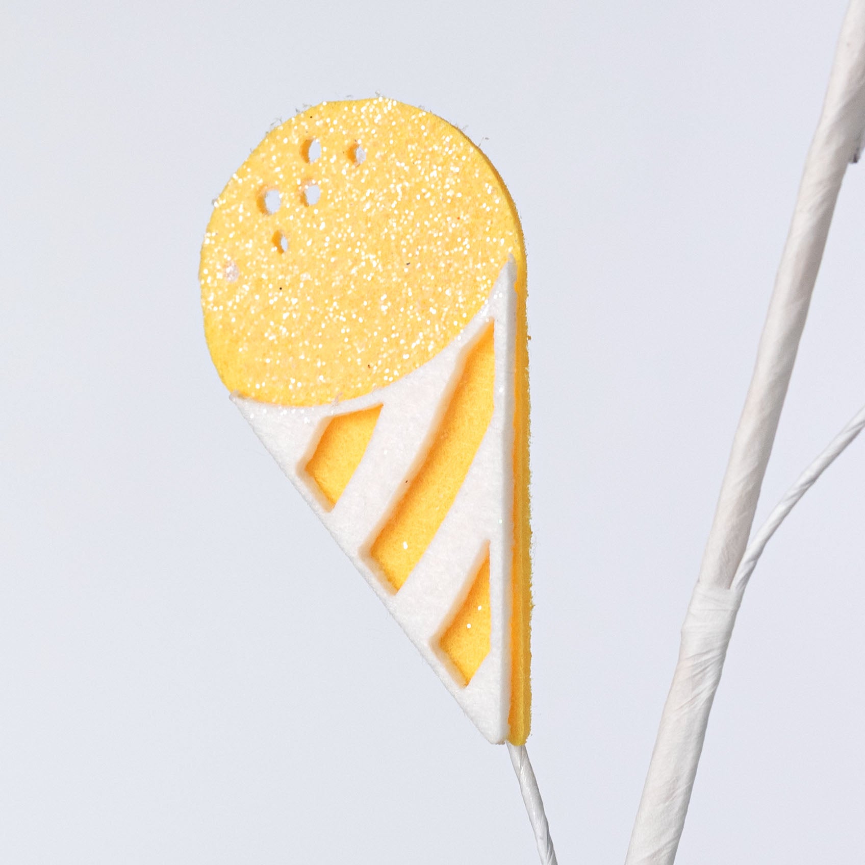 23" Glittered Felt Icons Spray: Snow Cones Orange Lifestyle Photo