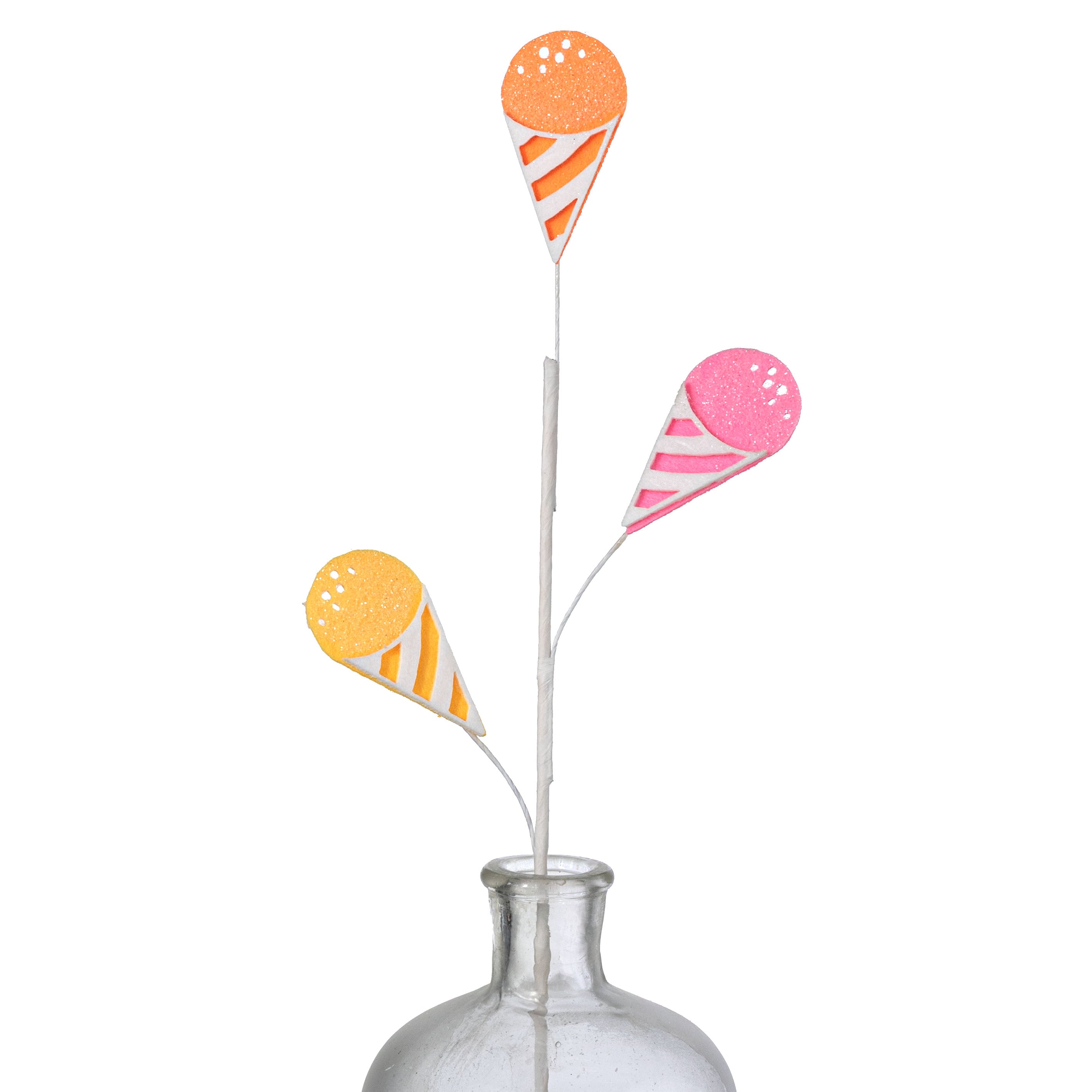 23" Glittered Felt Icons Spray: Snow Cones Orange Item Number: MN050295