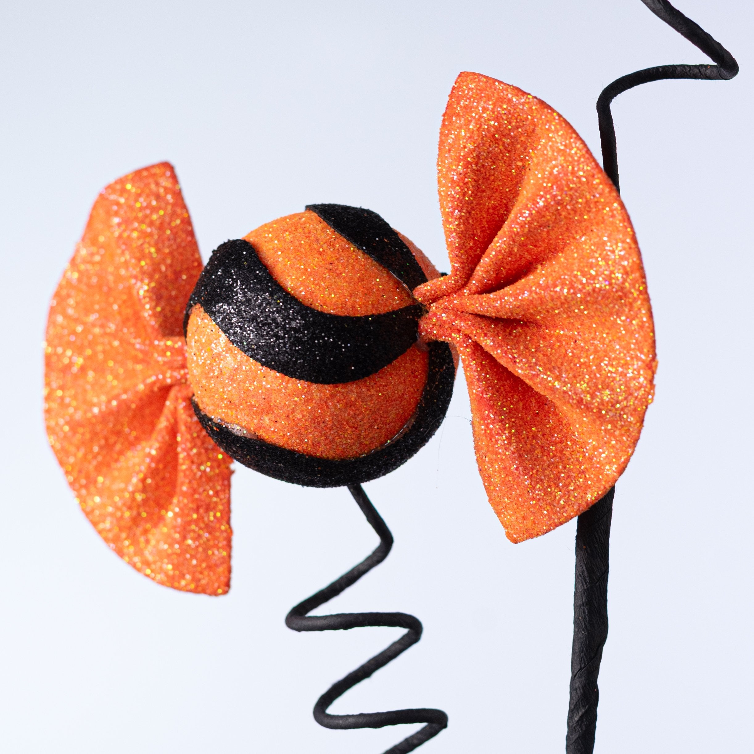 23" Glittered Wrapped Candy Spray: Orange detail photo 4