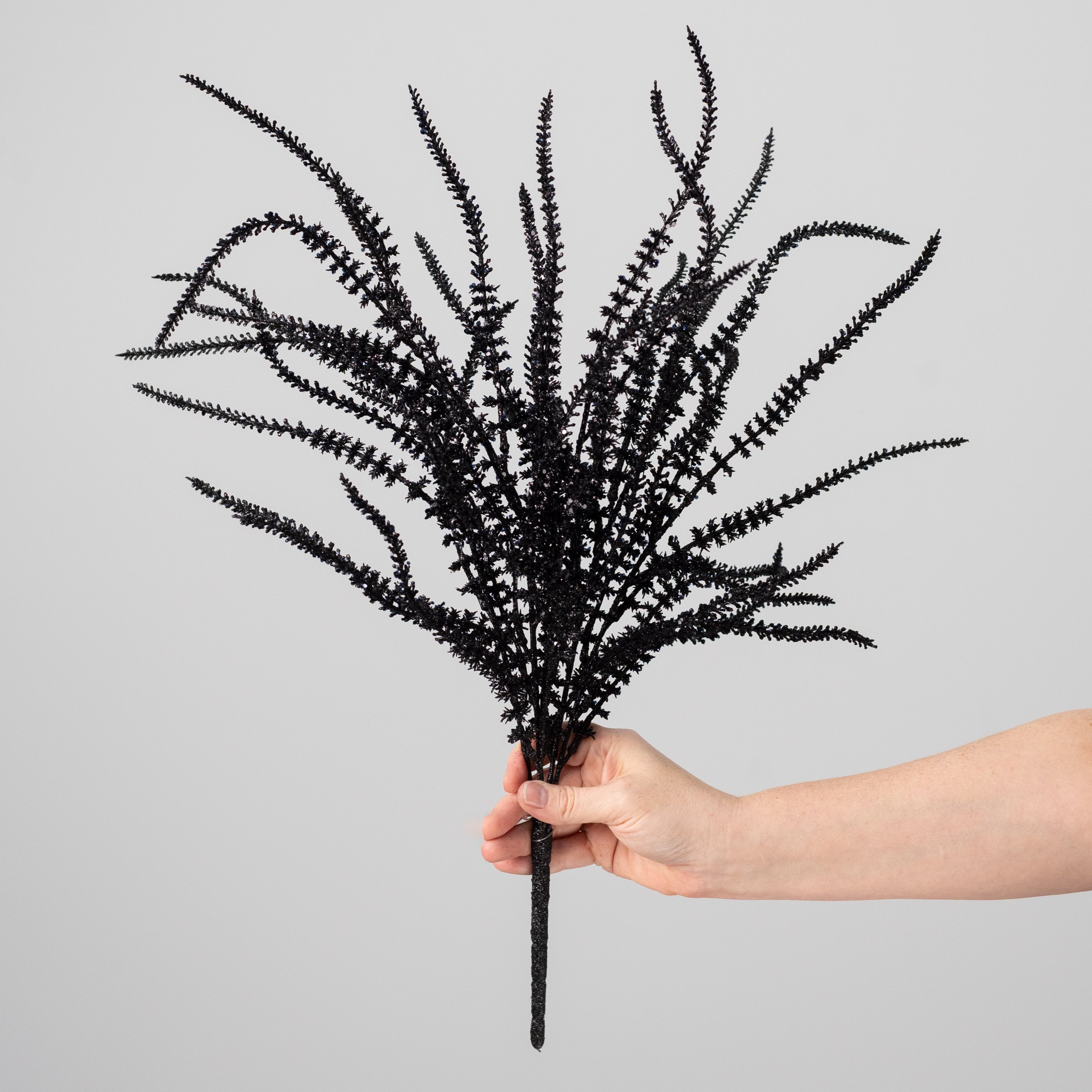 24" Artificial Lavender Bush: Black (5 Stem) detail photo 3