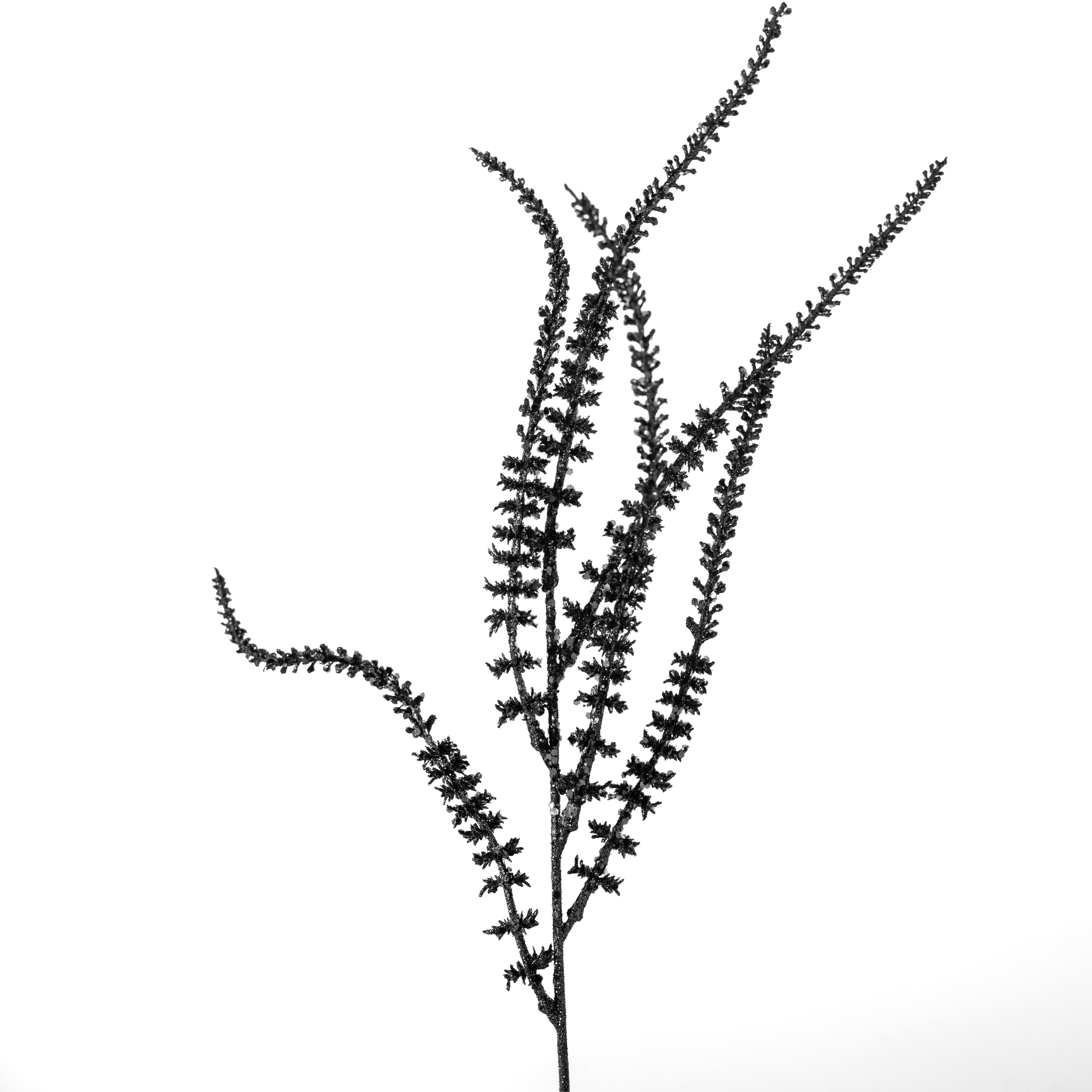 24" Artificial Lavender Bush: Black (5 Stem) detail photo 4