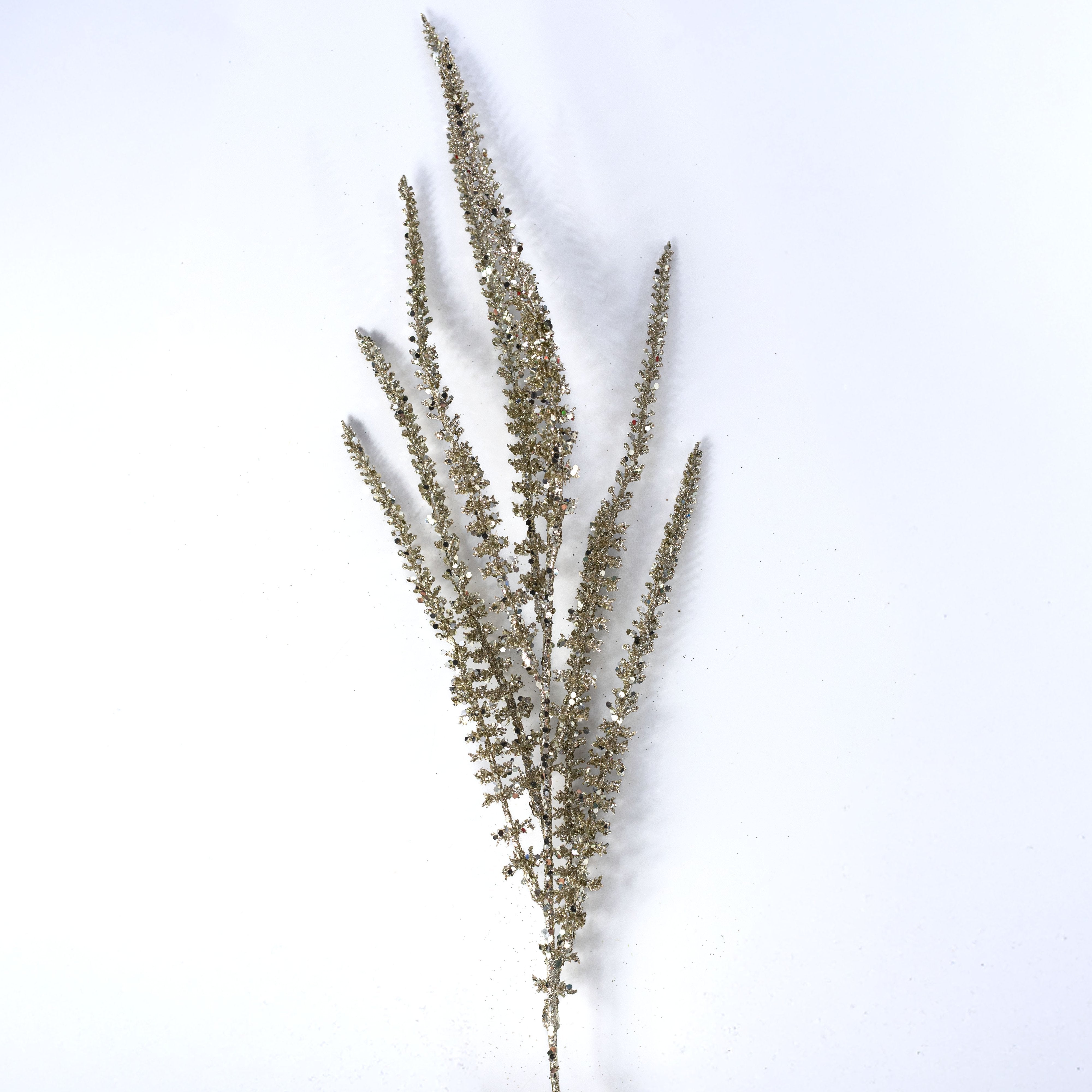 24" Artificial Lavender Bush: Champagne Gold (5 Stem) detail photo 4
