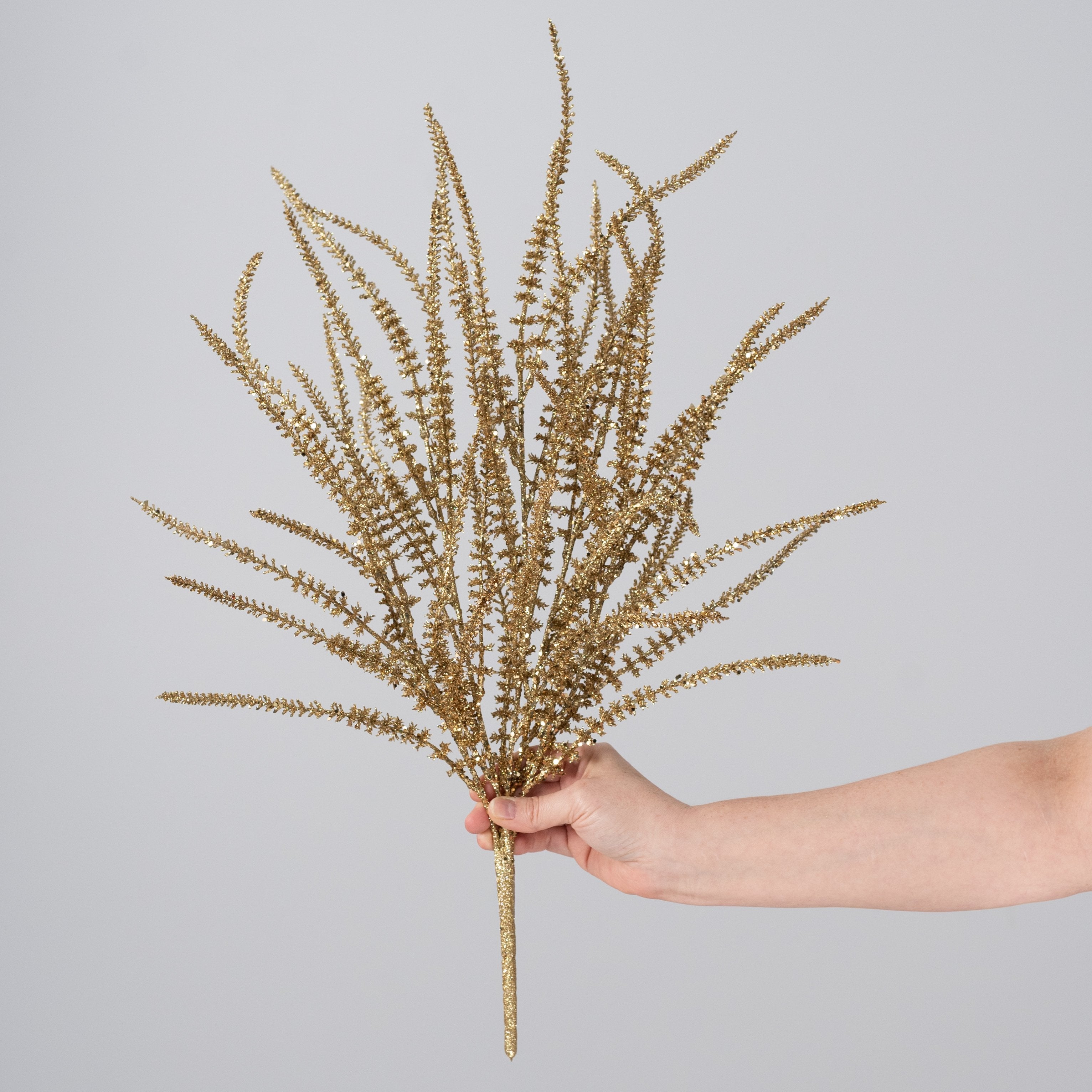 24" Artificial Lavender Bush: Gold (5 Stem) detail photo 3