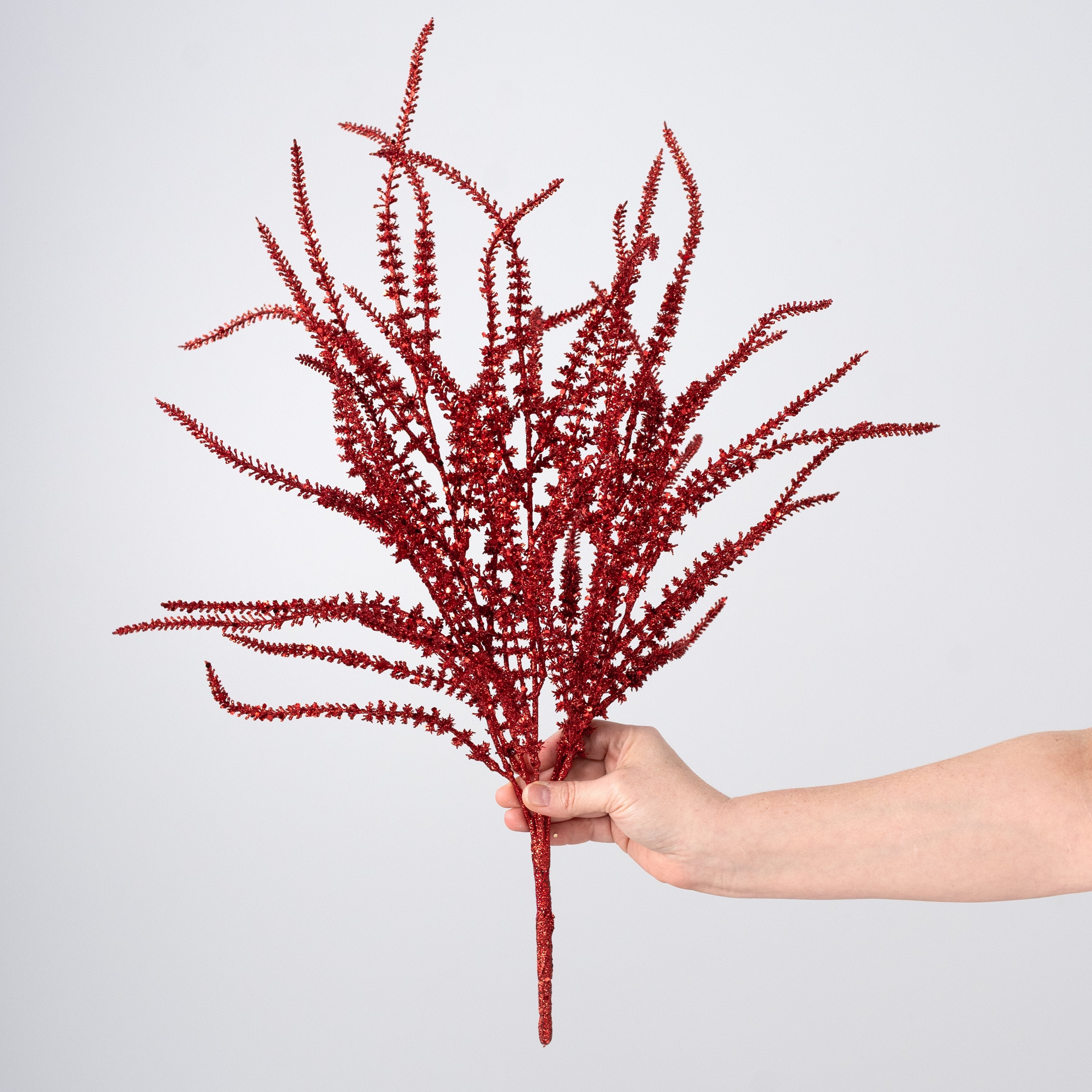 24" Artificial Lavender Bush: Red (5 Stem) detail photo 3