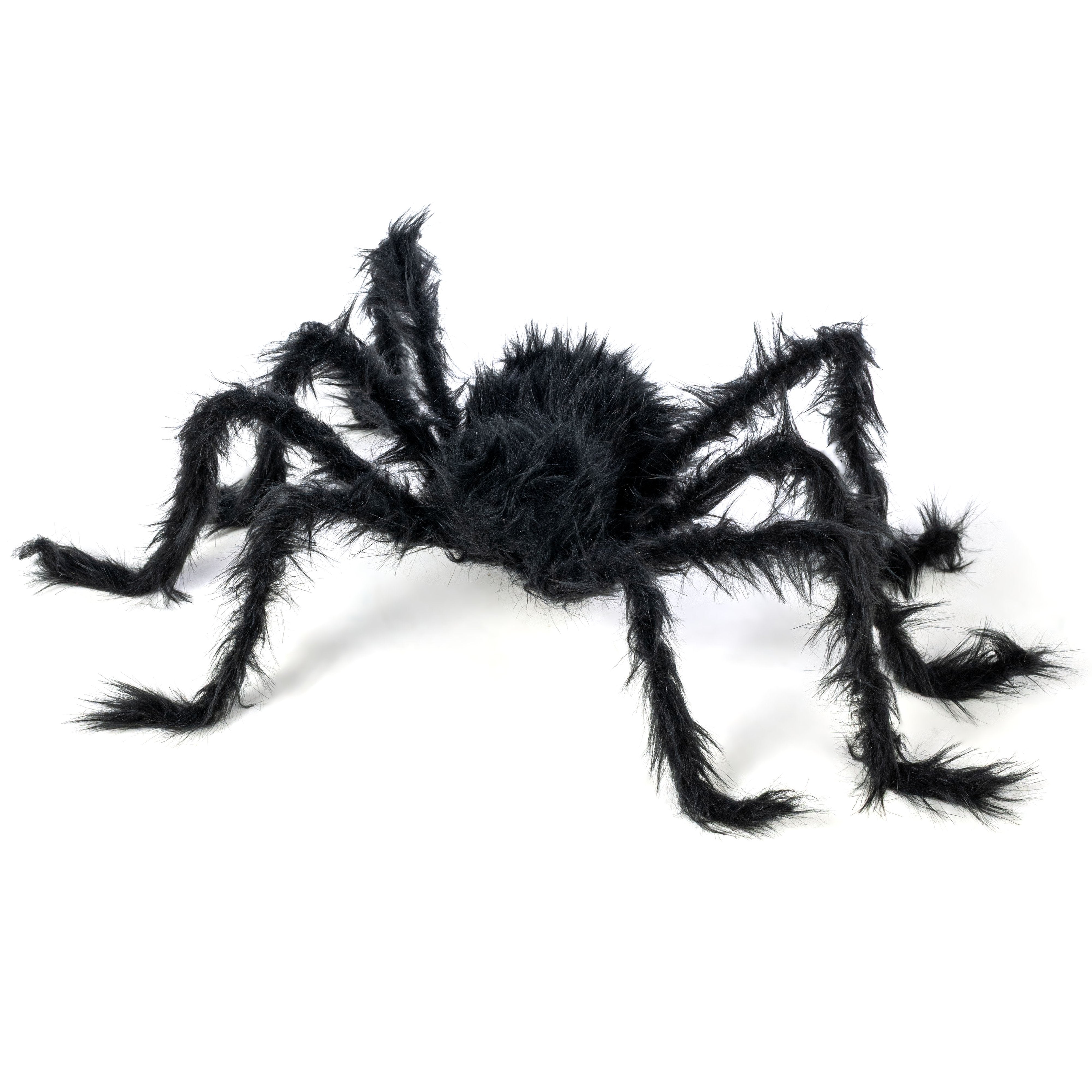 24" Faux Fur Spider Decoration: Black Item Number: HH399902