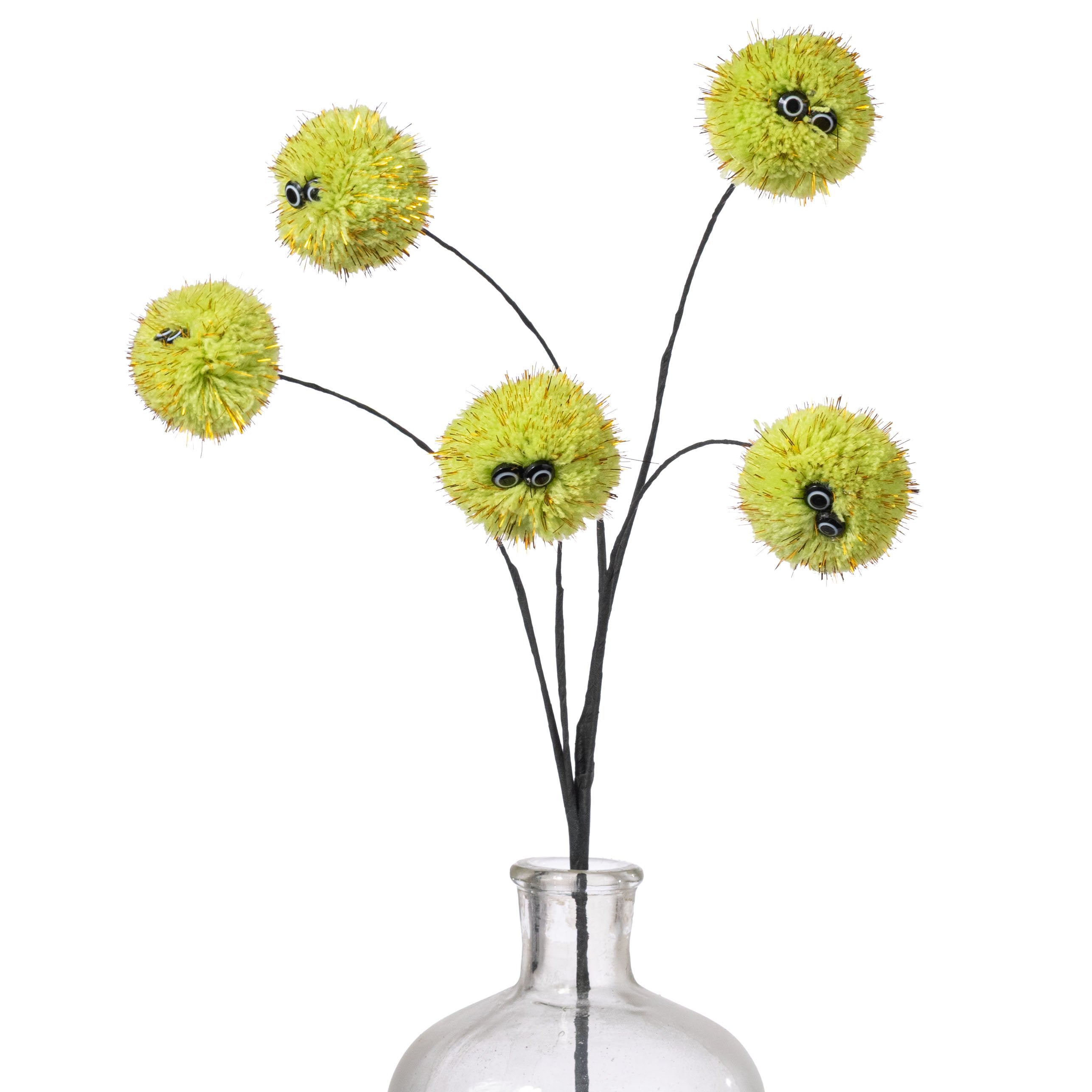 24" Fuzzy Eyeball Spray: Lime Green Item Number: MN058463