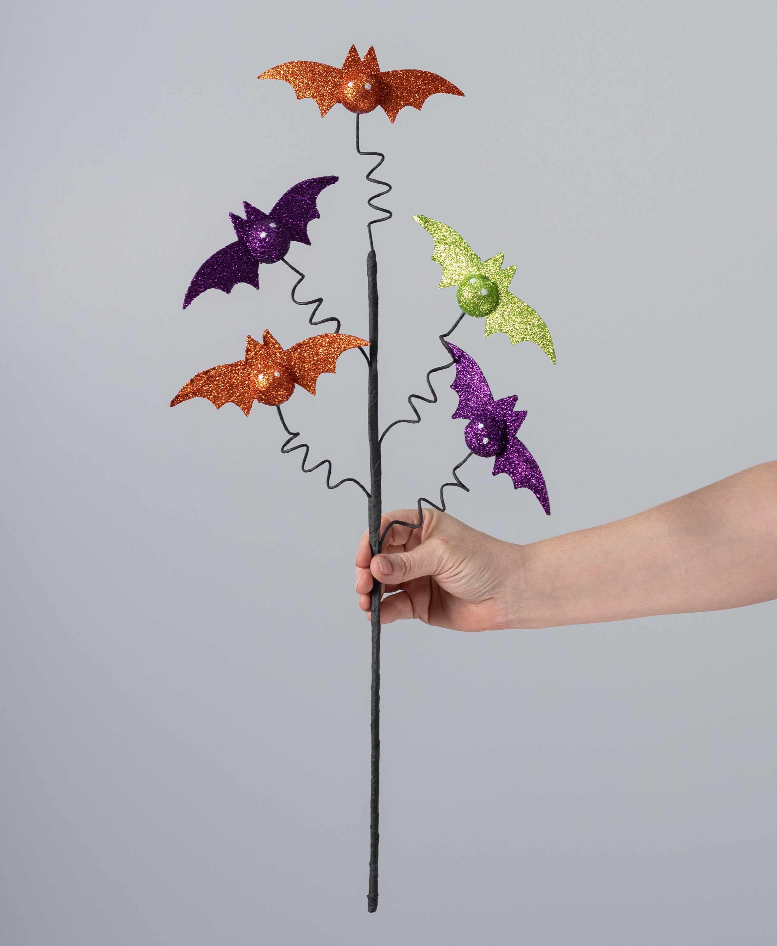 24" Glitter Bats Spray: Bright Halloween detail photo 3