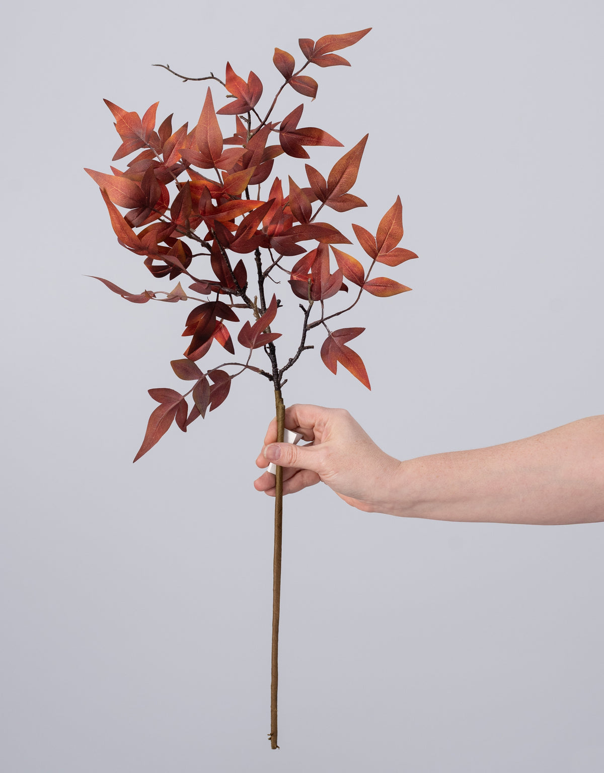 24" Japanese Maple Leaves Spray: Burgundy Orange detail photo 3