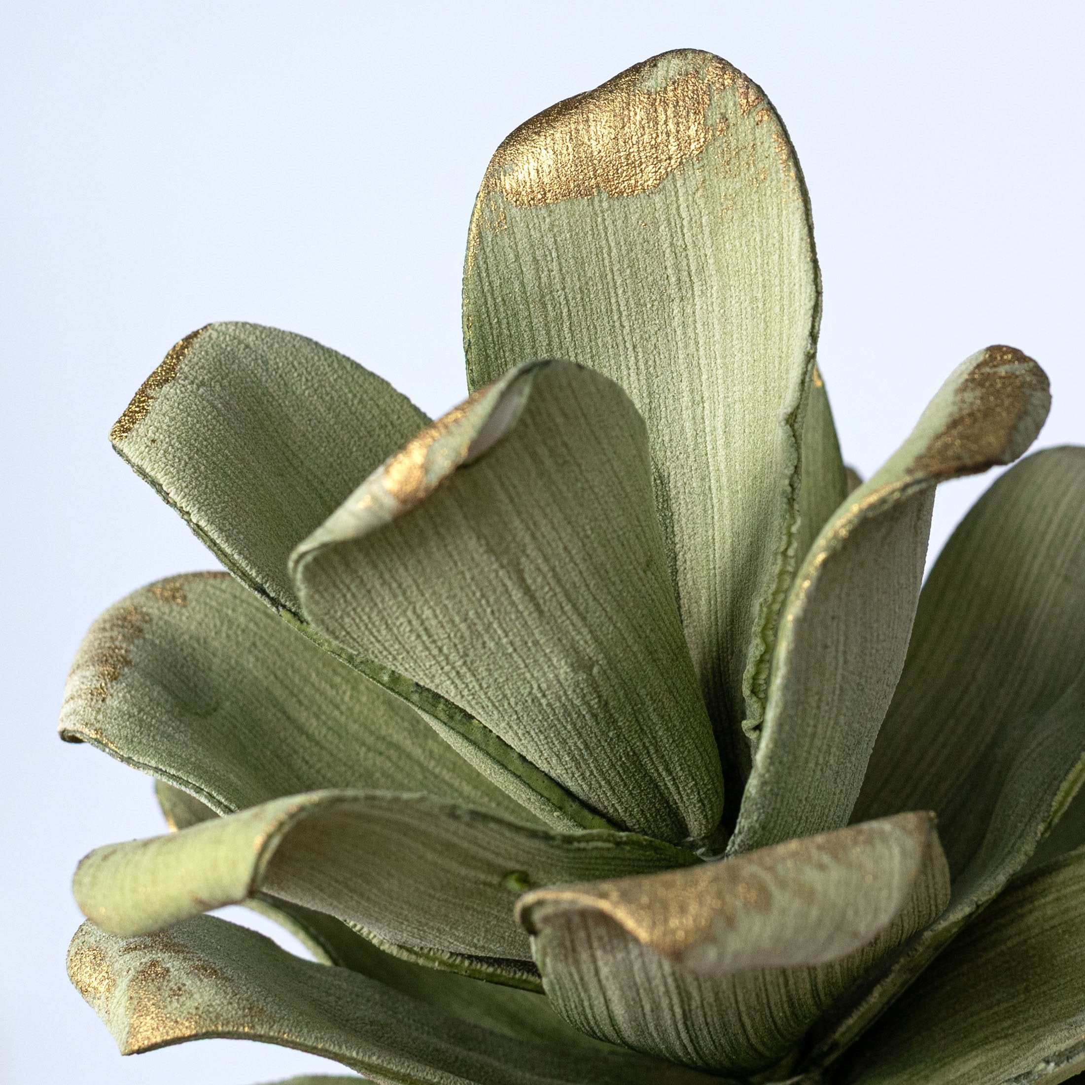 24" Jumbo Foam Pinecone Pick: Sage Green & Gold Lifestyle Photo