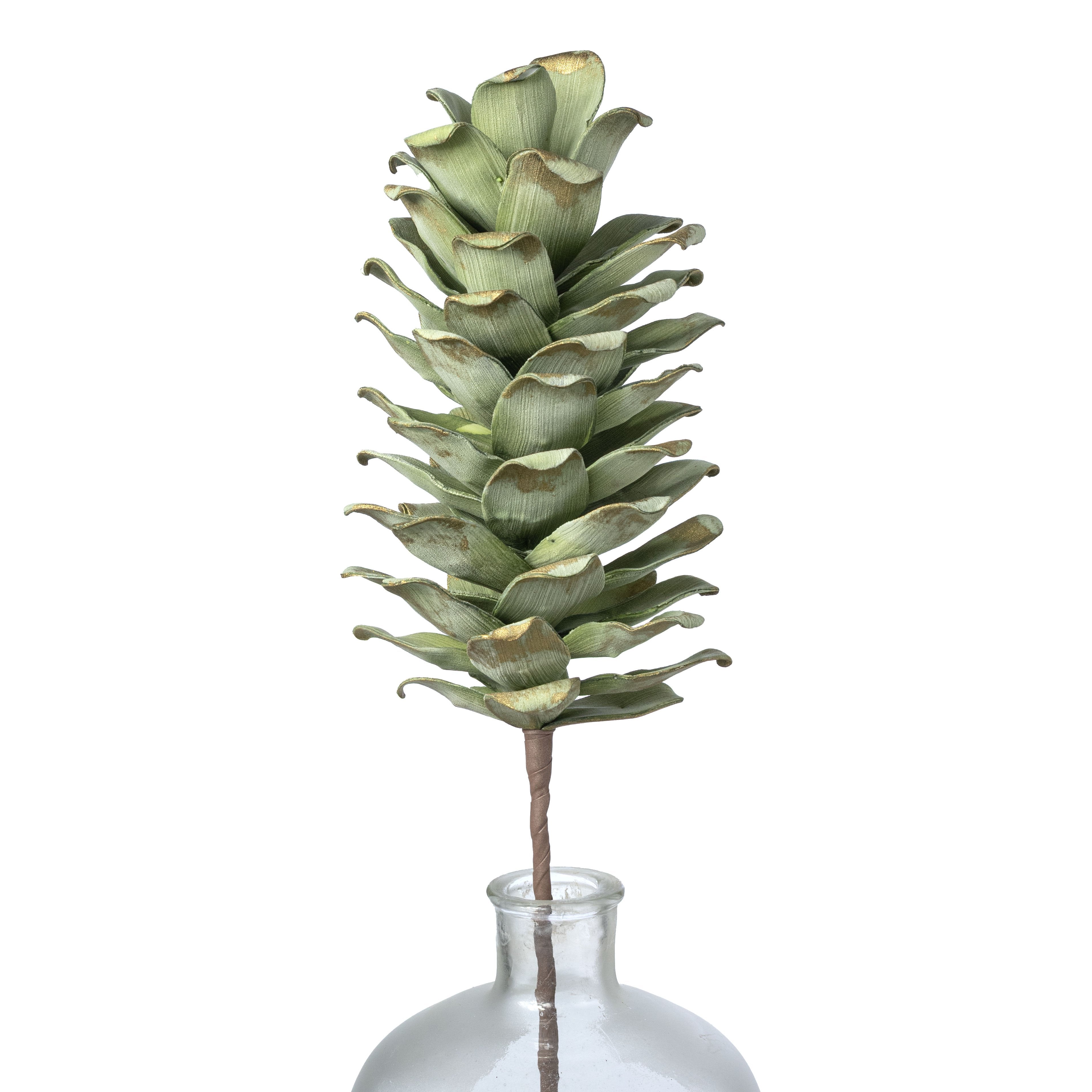 24" Jumbo Foam Pinecone Pick: Sage Green & Gold Item Number: XD330486