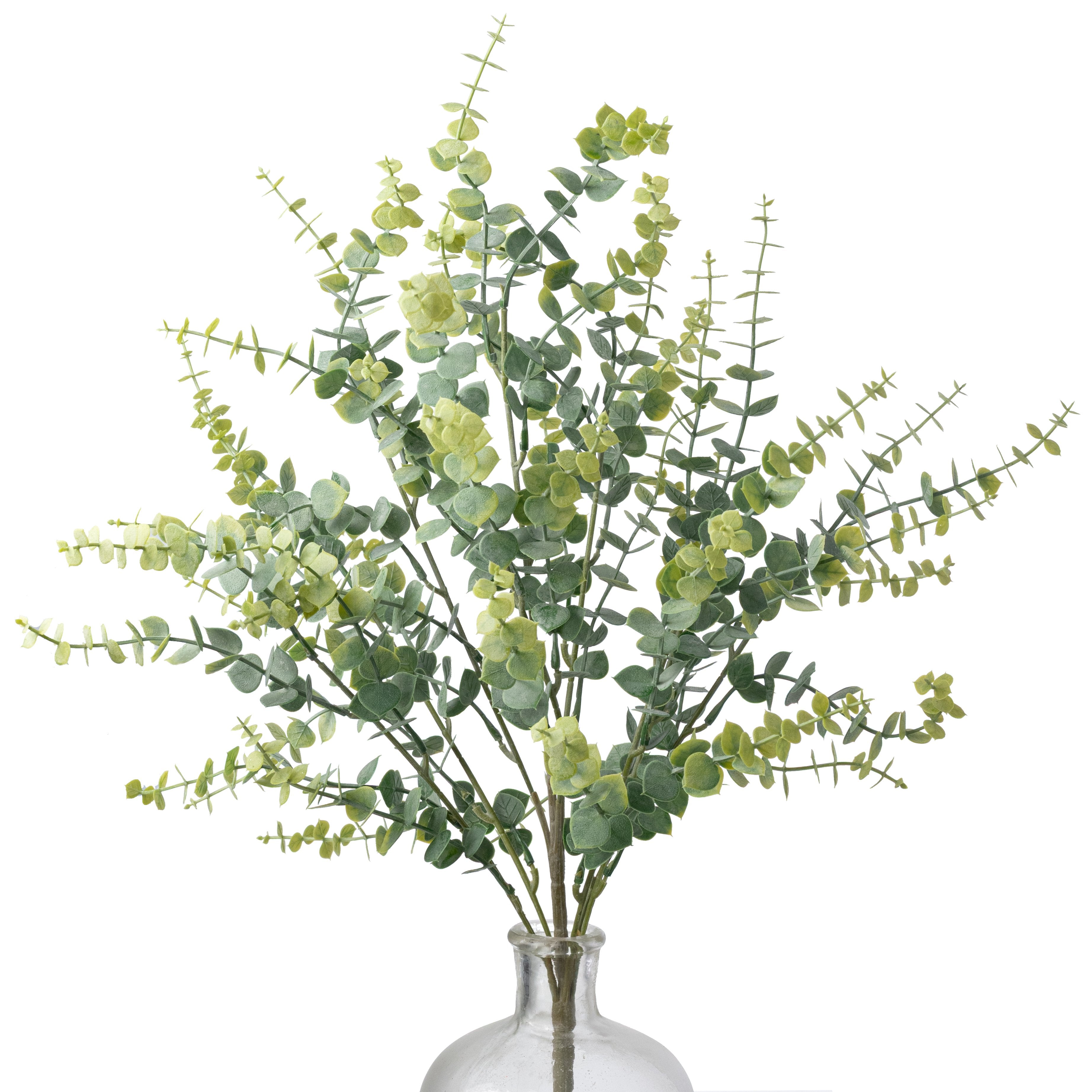 24" Plastic Eucalyptus Bush: Light Two-Tone Green Item Number: FG661534