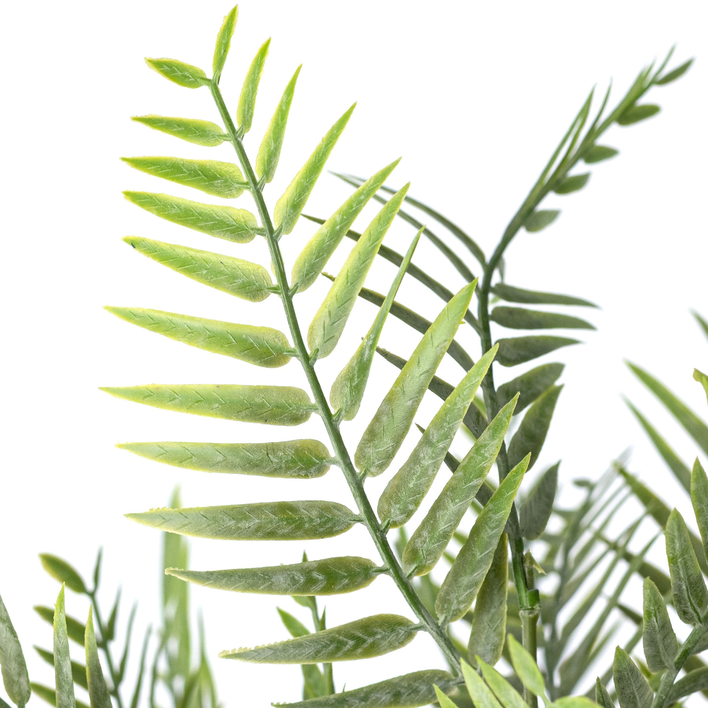 24" Plastic Fern Bush: Two Tone Light Green Lifestyle Photo