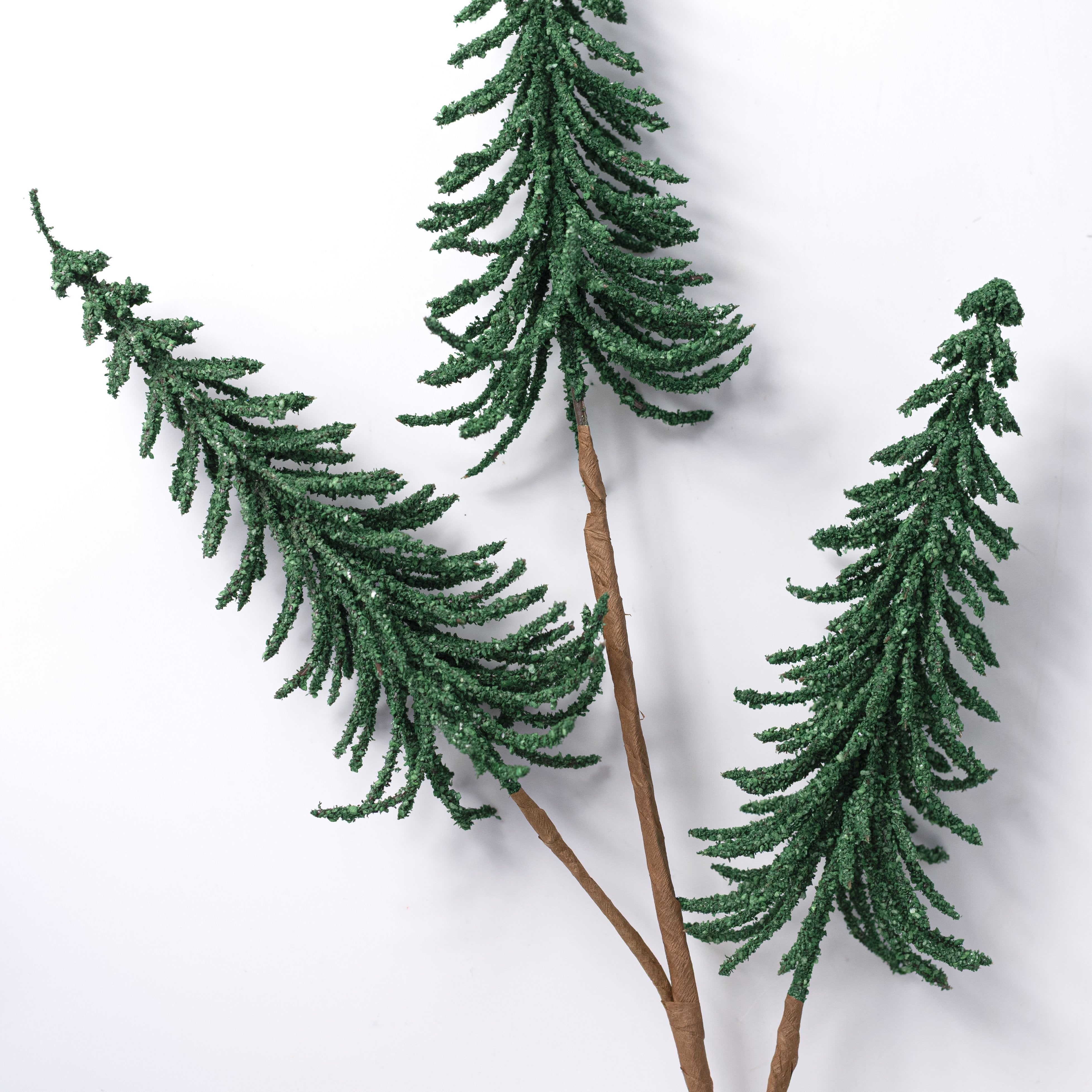 24" Powdered Pine Tree Spray: Moss Green Lifestyle Photo
