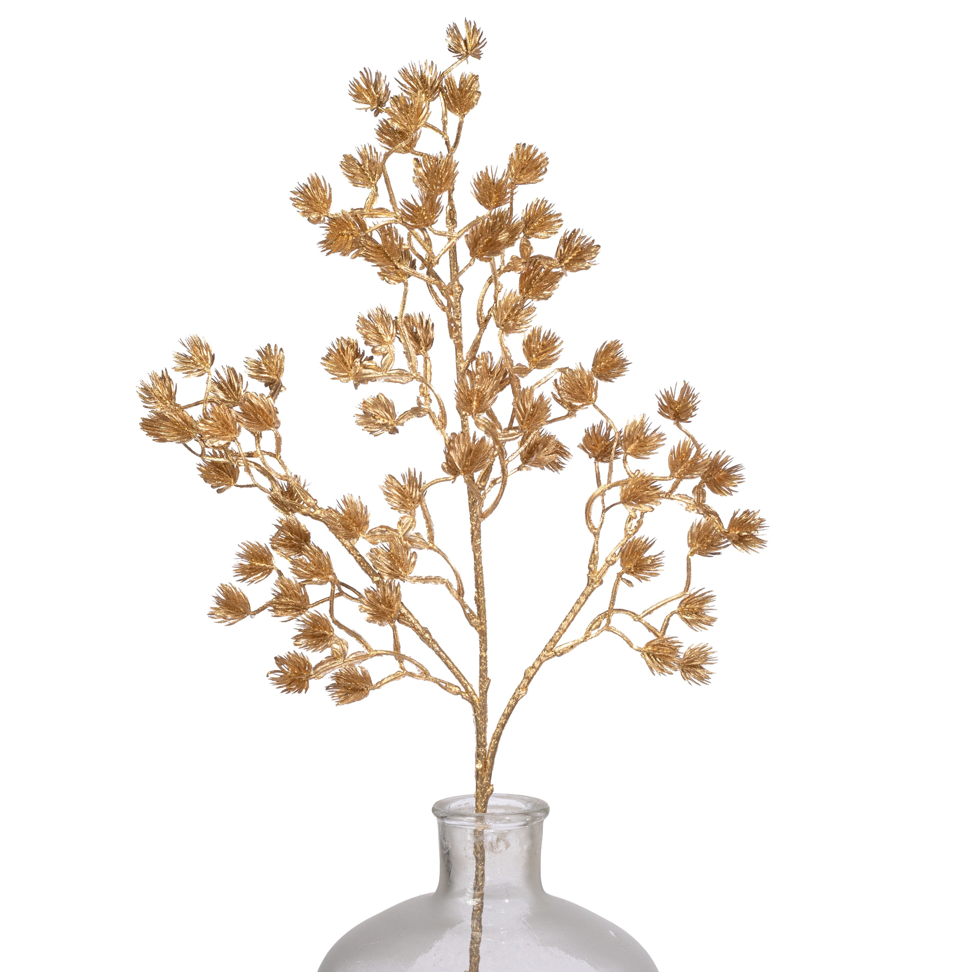 25" Glittered Mini Pine Spray: Gold Item Number: 2826154GD