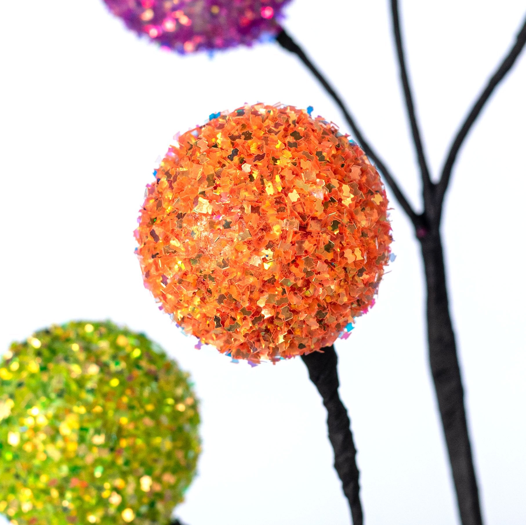 26" Chunky Glitter Ball Spray: Neon Halloween Lifestyle Photo