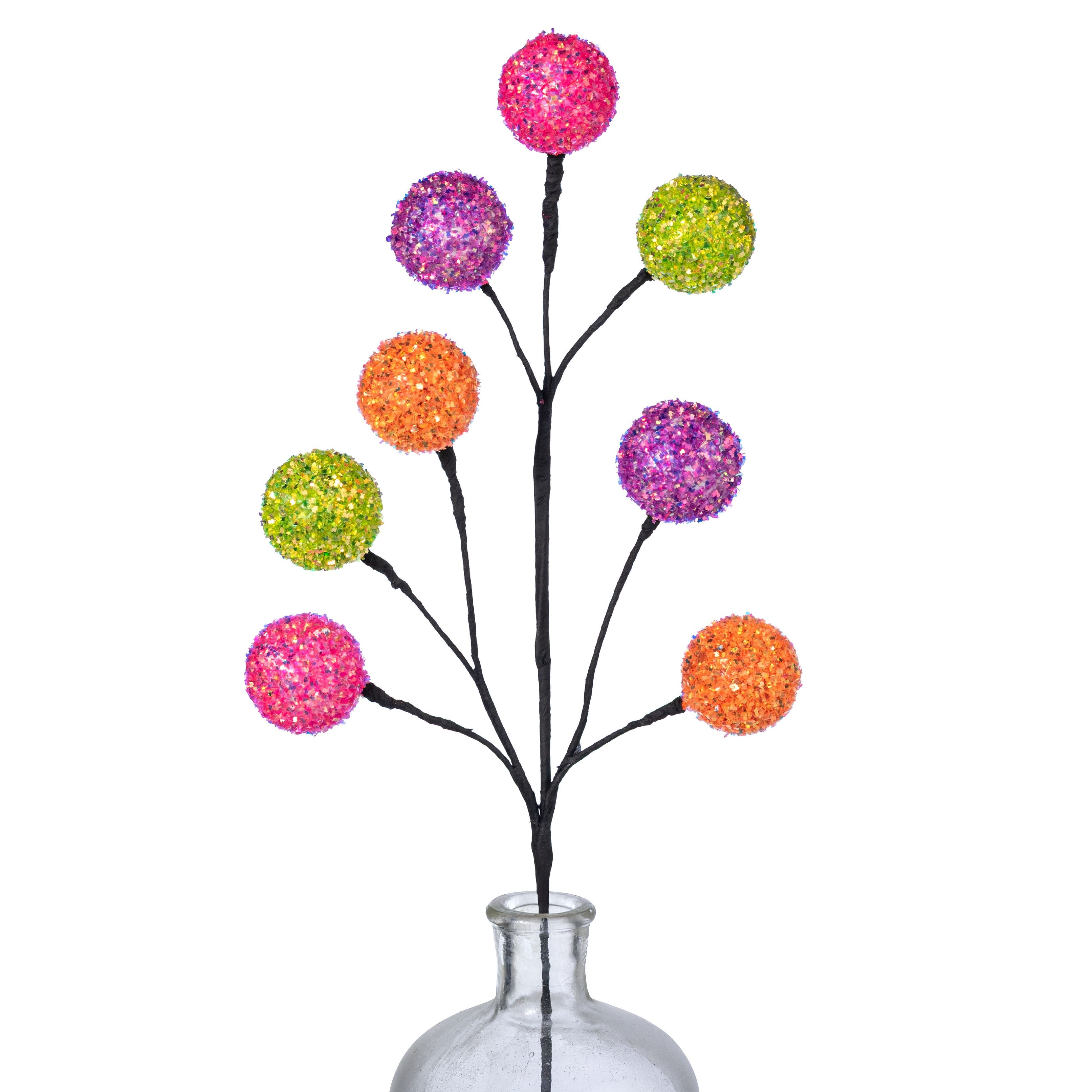 26" Chunky Glitter Ball Spray: Neon Halloween Item Number: 57400NEON